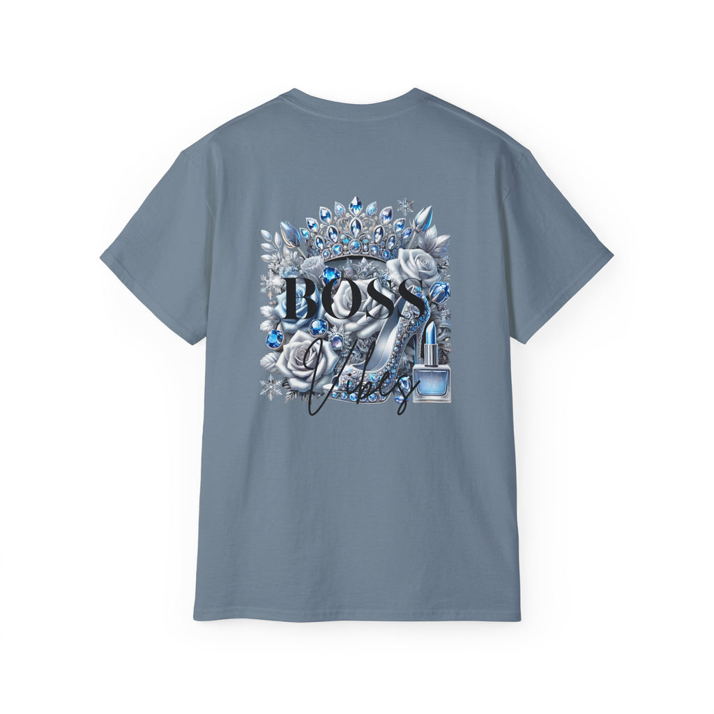 Boss Lady Tee — Women's Empowerment Graphic T‑Shirt (Crown & Roses Design)