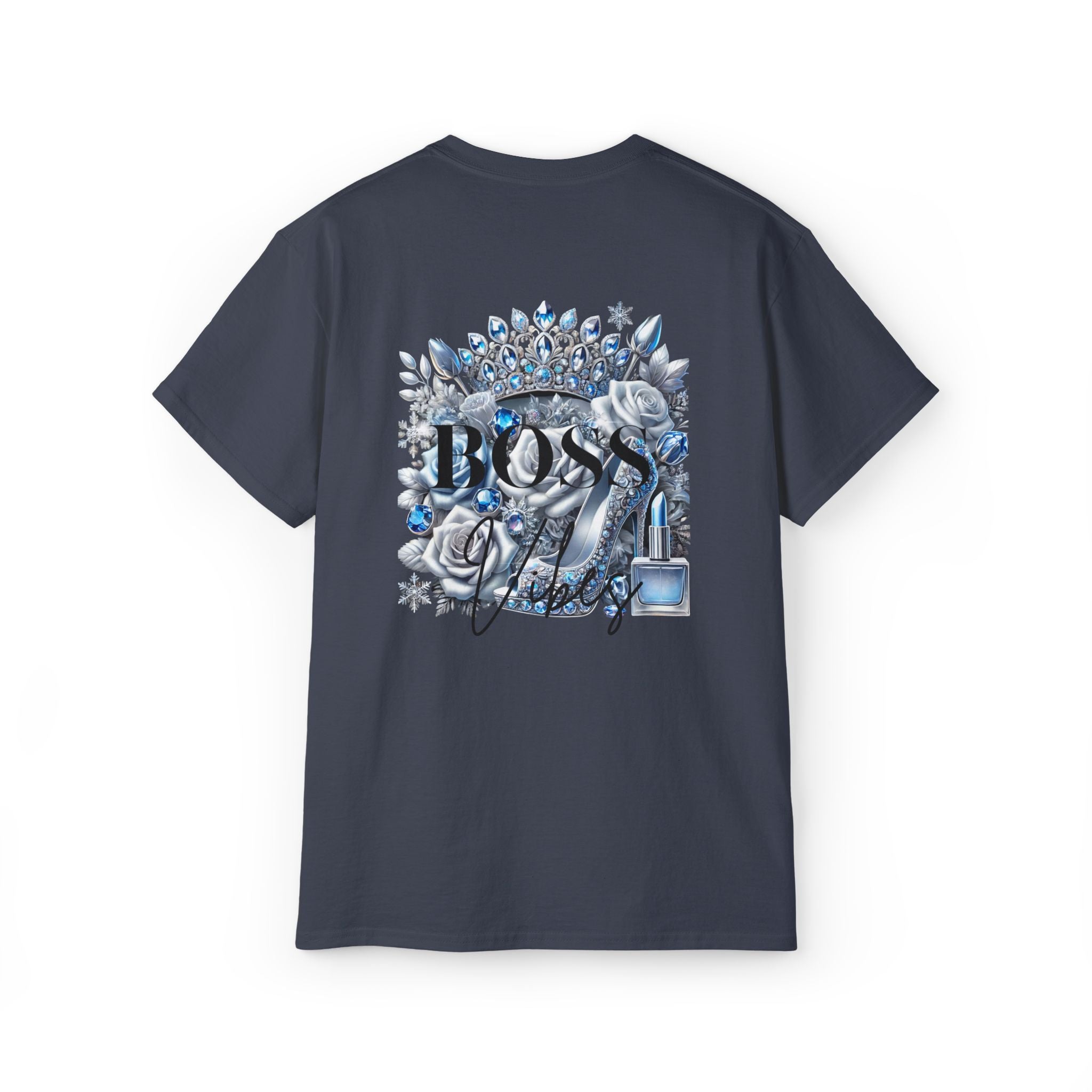 Boss Lady Tee — Women's Empowerment Graphic T‑Shirt (Crown & Roses Design)