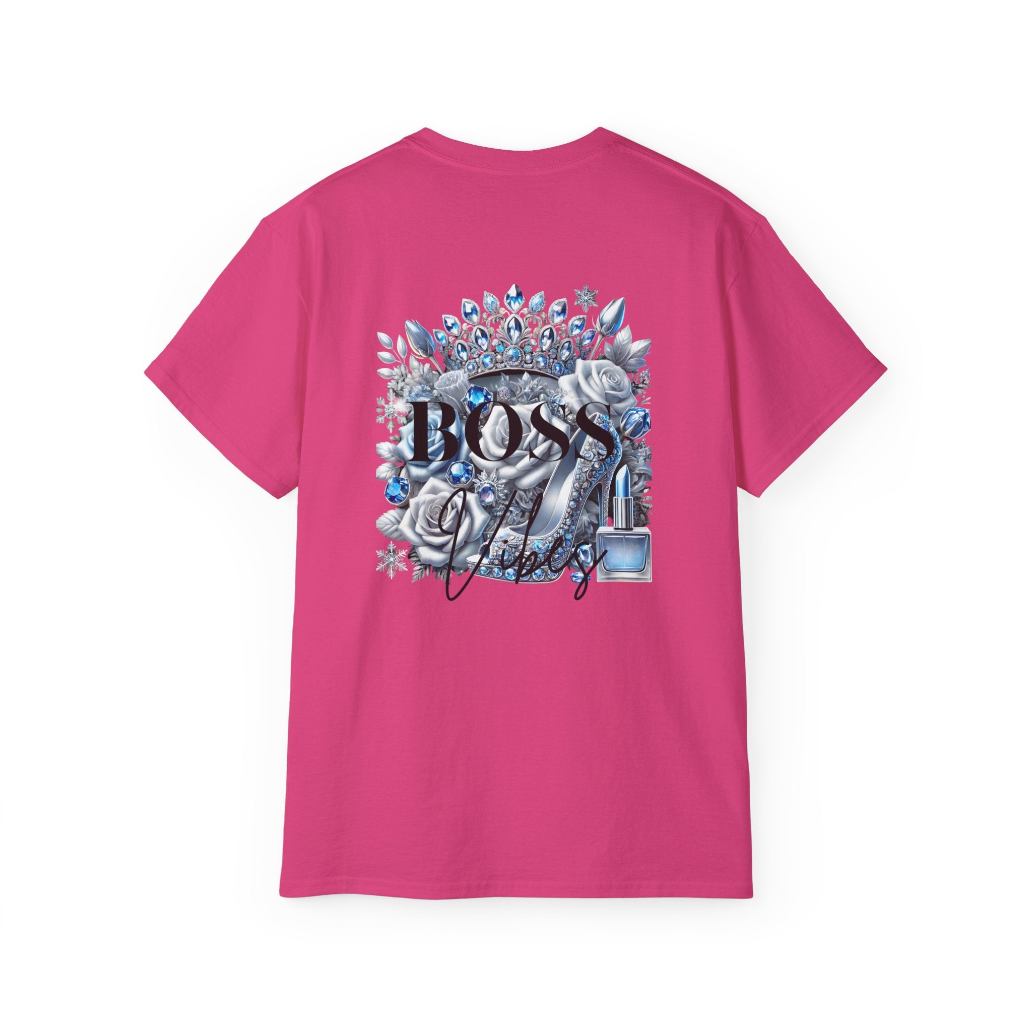 Boss Lady Tee — Women's Empowerment Graphic T‑Shirt (Crown & Roses Design)