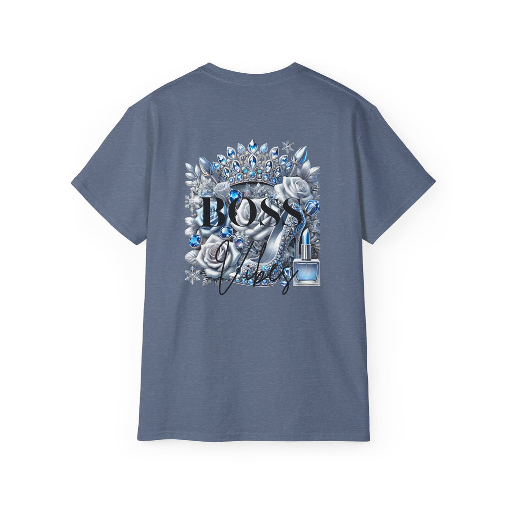 Boss Lady Tee — Women's Empowerment Graphic T‑Shirt (Crown & Roses Design)