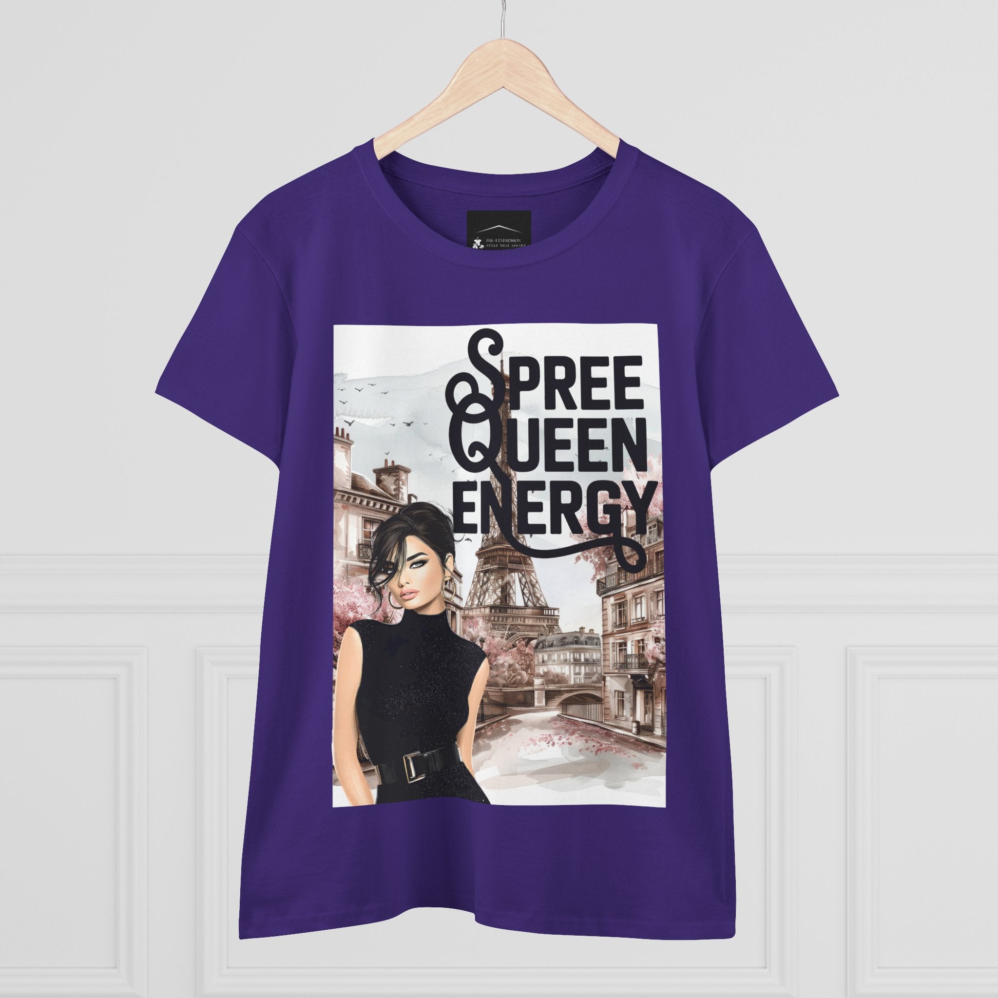 Spree Queen Energy Tee — Paris Fashion Graphic Women's T‑Shirt