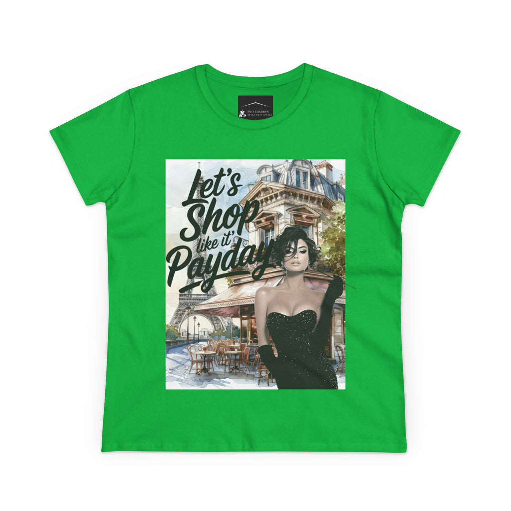 Let’s Shop Like It’s Payday Tee — Retro Chic Women’s Graphic T-Shirt