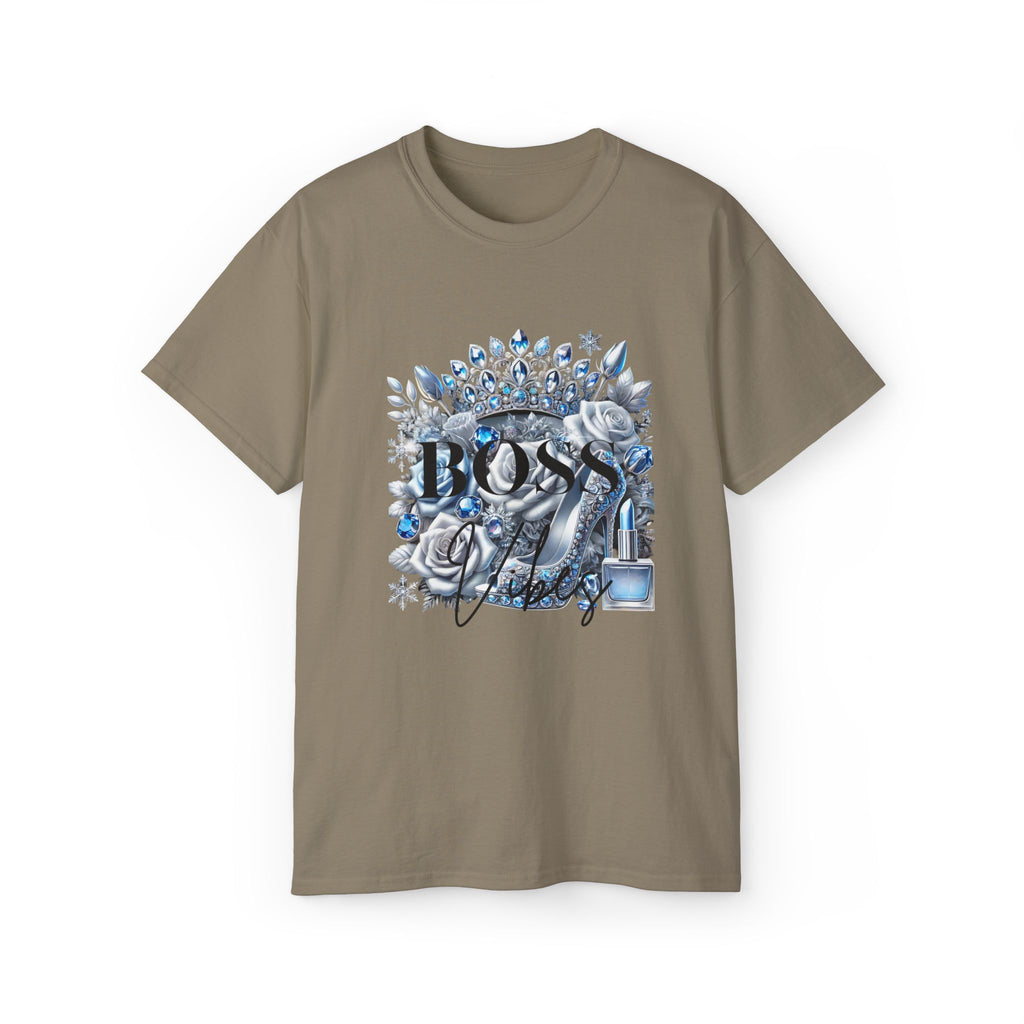 Boss Lady Tee — Women's Empowerment Graphic T‑Shirt (Crown & Roses Design)