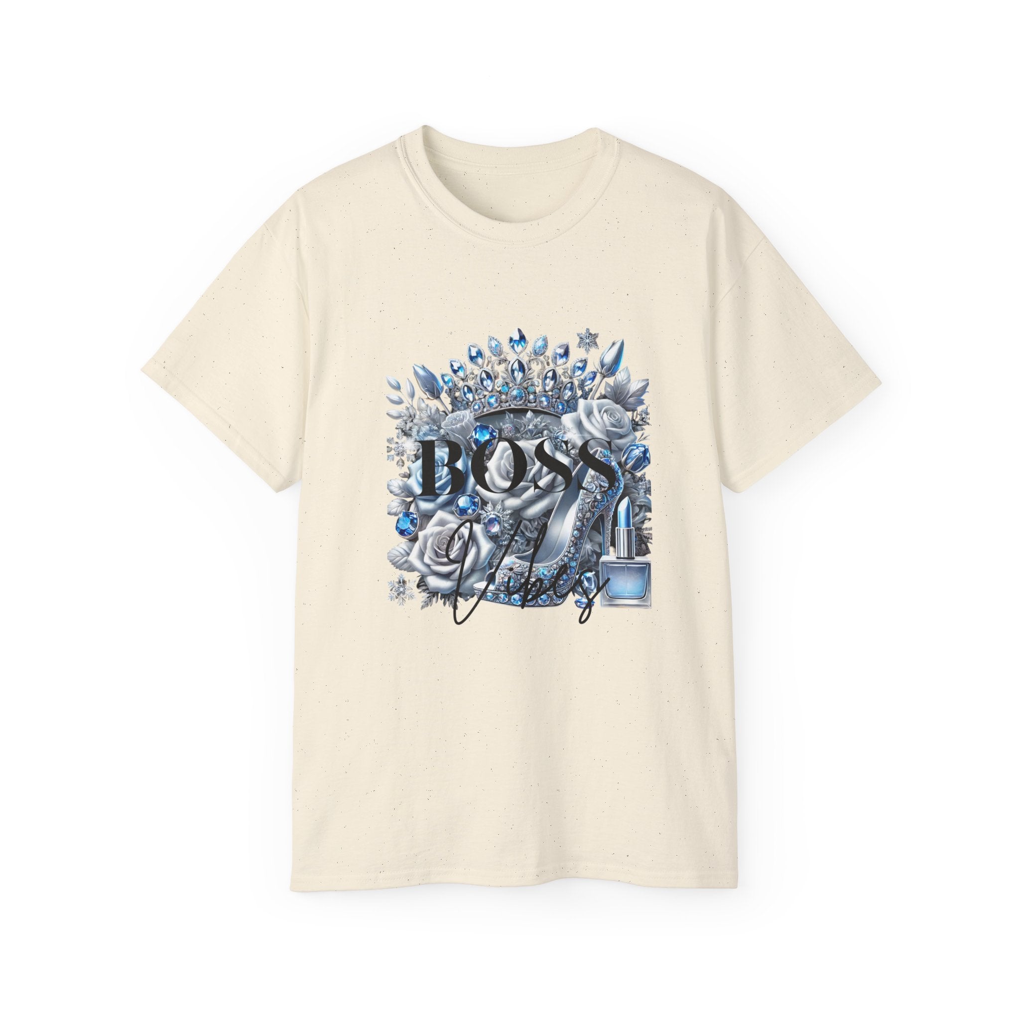 Boss Lady Tee — Women's Empowerment Graphic T‑Shirt (Crown & Roses Design)