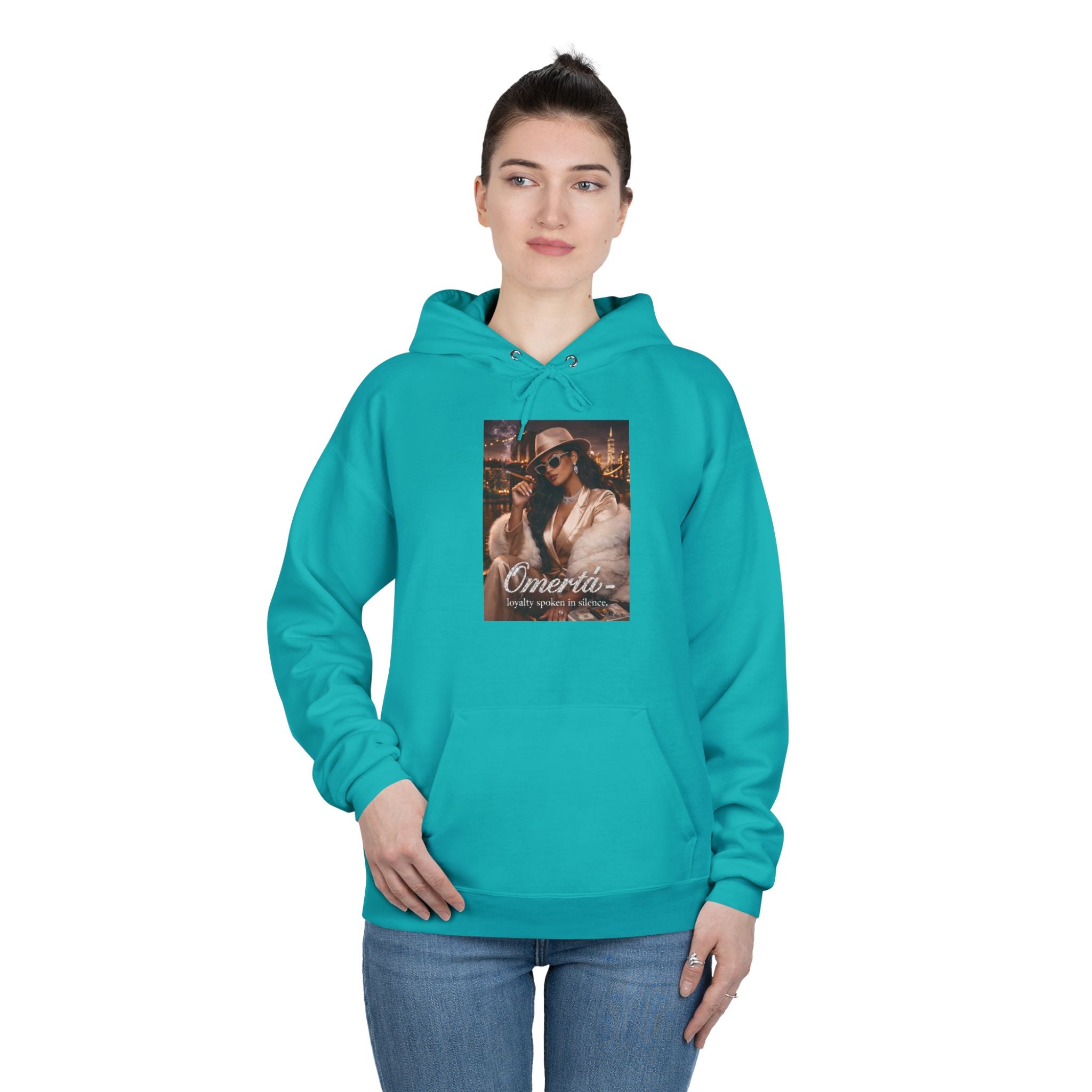 Vintage Cigarette Girl Hoodie — 'Cinerilla' Retro Pinup Pullover