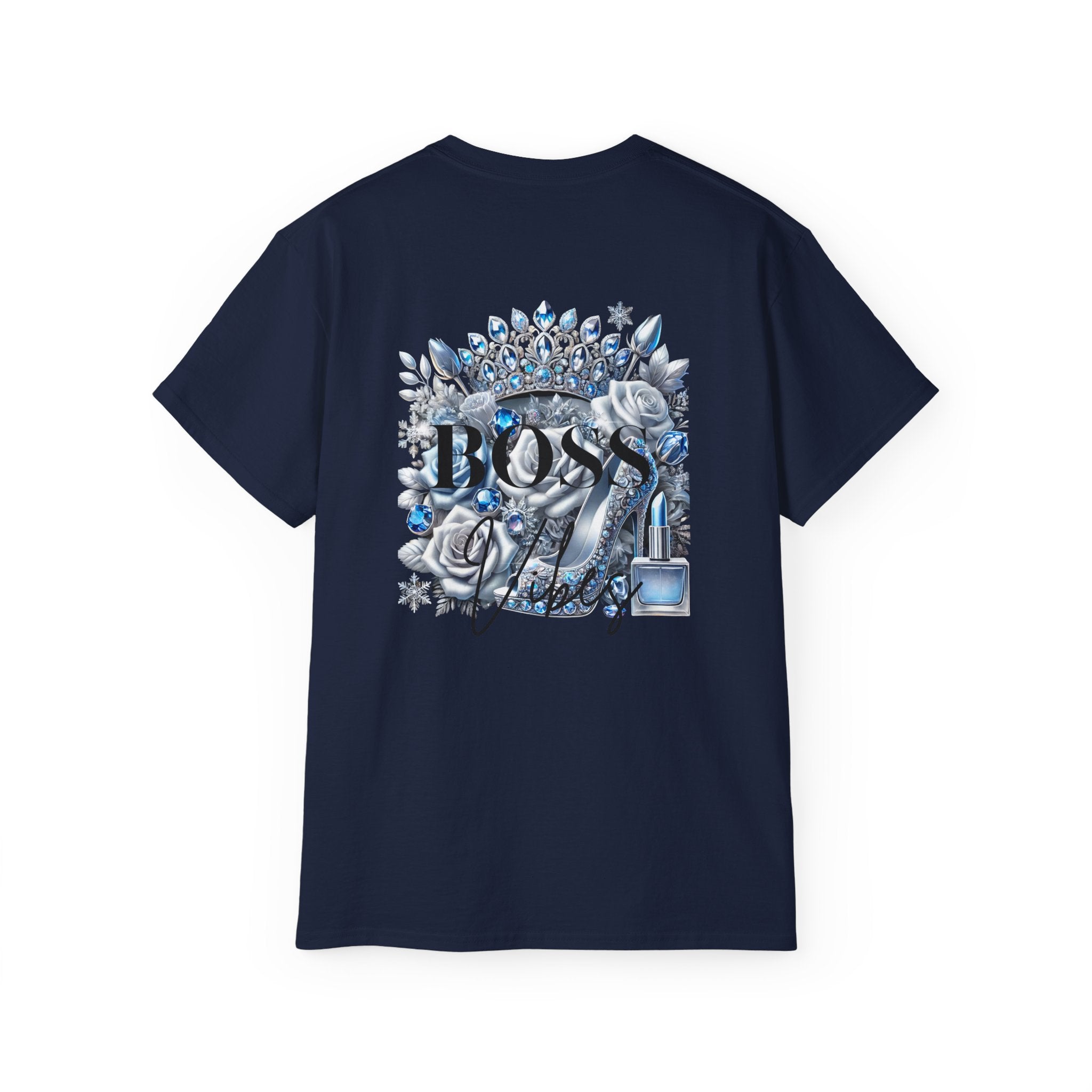 Boss Lady Tee — Women's Empowerment Graphic T‑Shirt (Crown & Roses Design)