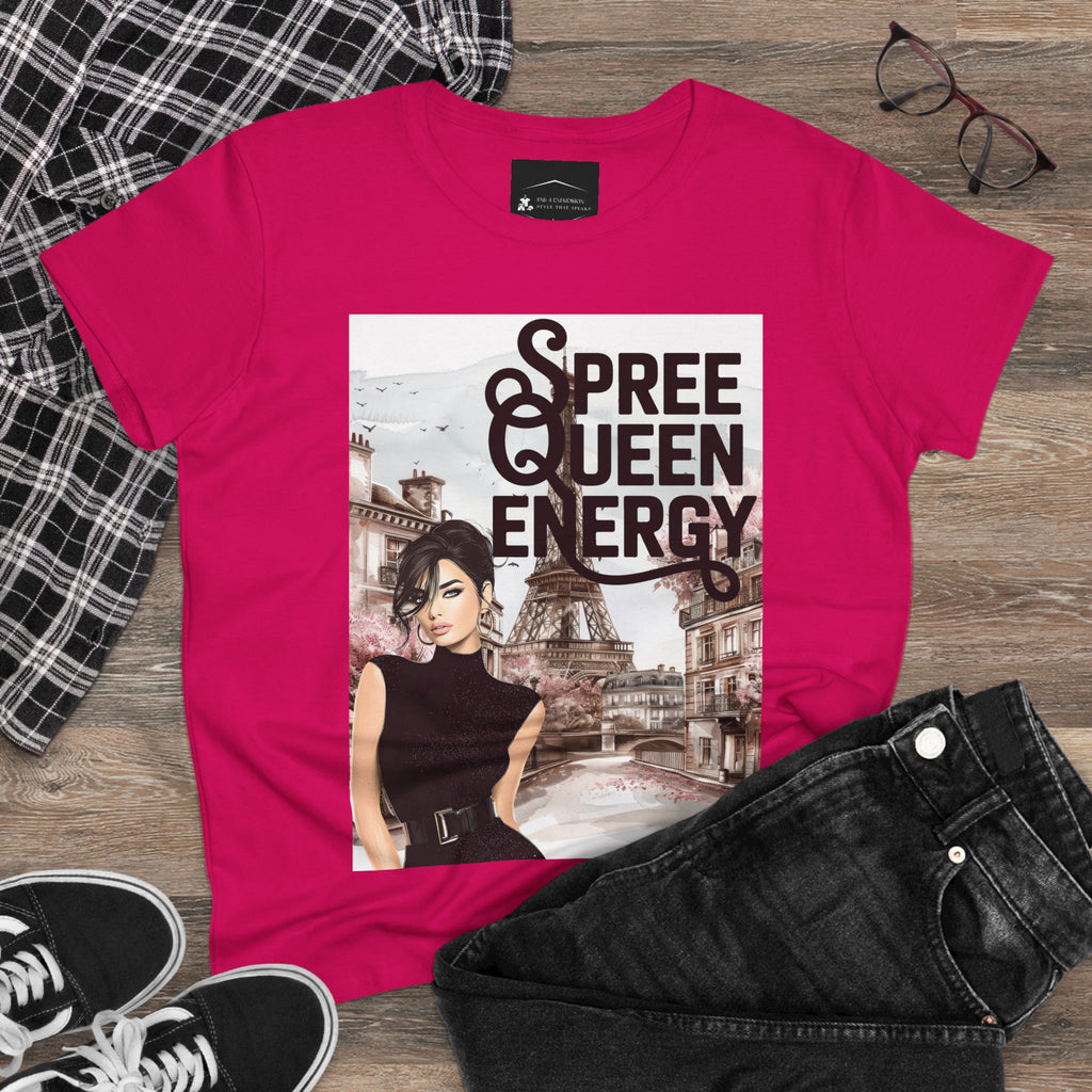 Spree Queen Energy Tee — Paris Fashion Graphic Women's T‑Shirt