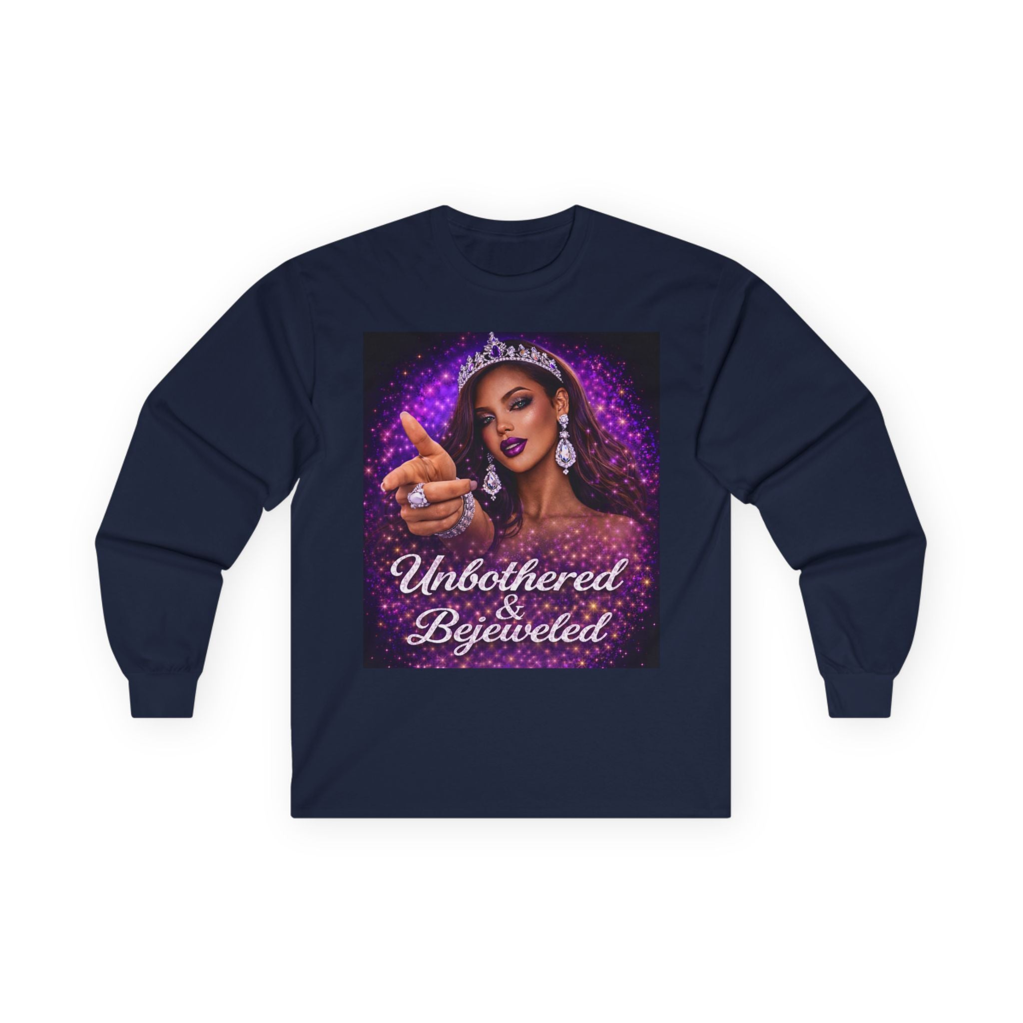 Unbothered & Bejeweled Long Sleeve Tee