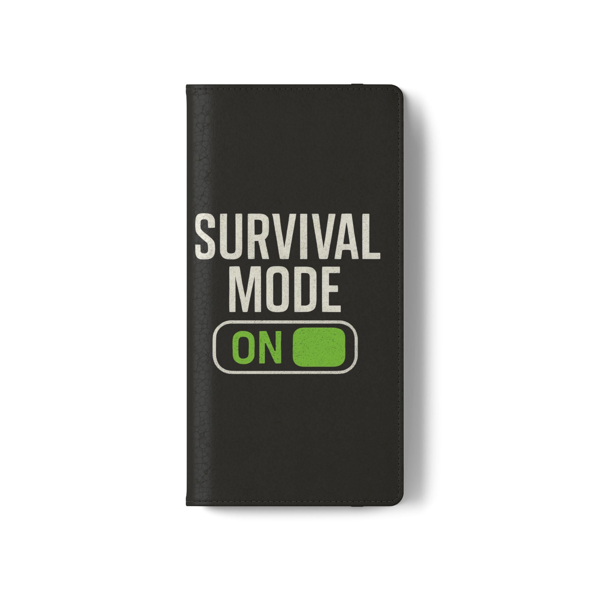 Survival Mode On Flip Phone Case — Wallet Flip Case with 'Survival Mode' Design