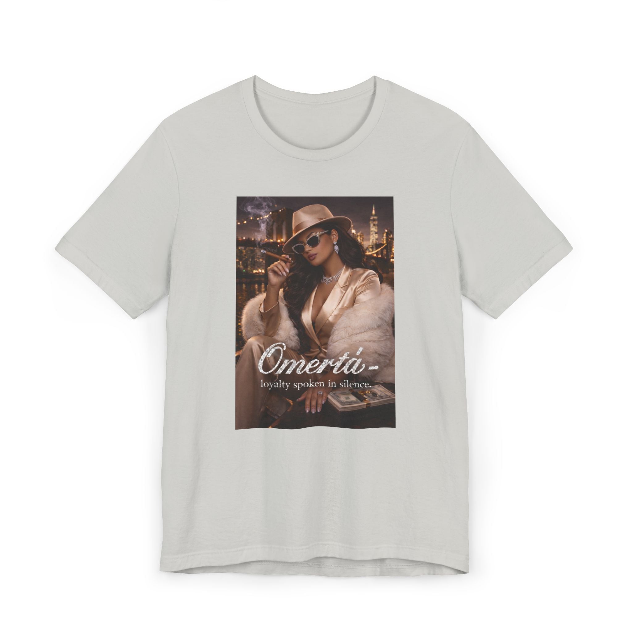 Omertà Graphic T‑Shirt — Vintage Mafia Femme Fatale Tee