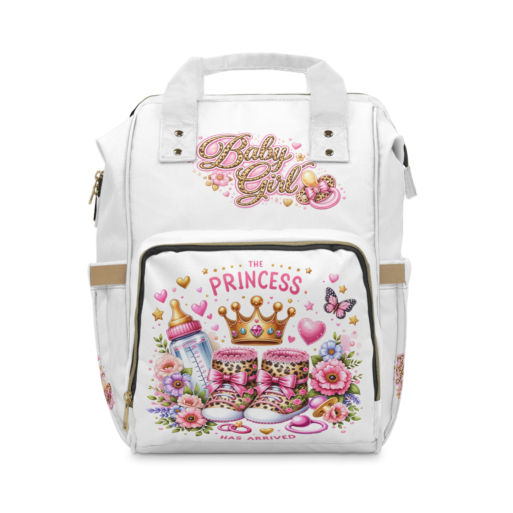 Baby Girl 'The Princess Has Arrived' Diaper Backpack