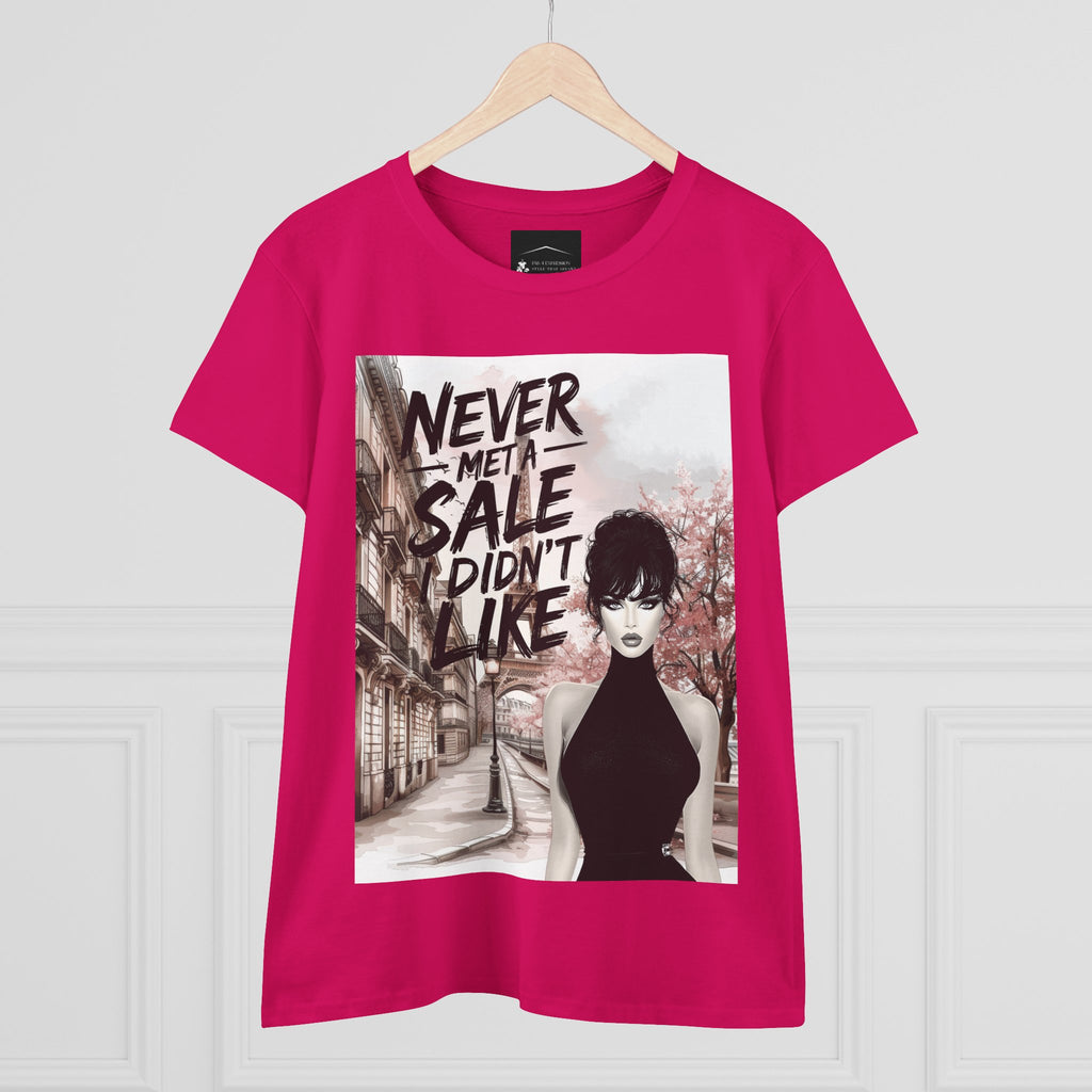 Graphic Tee — 'Never Met a Sale I Didn't Like' Women's Fashion T-Shirt