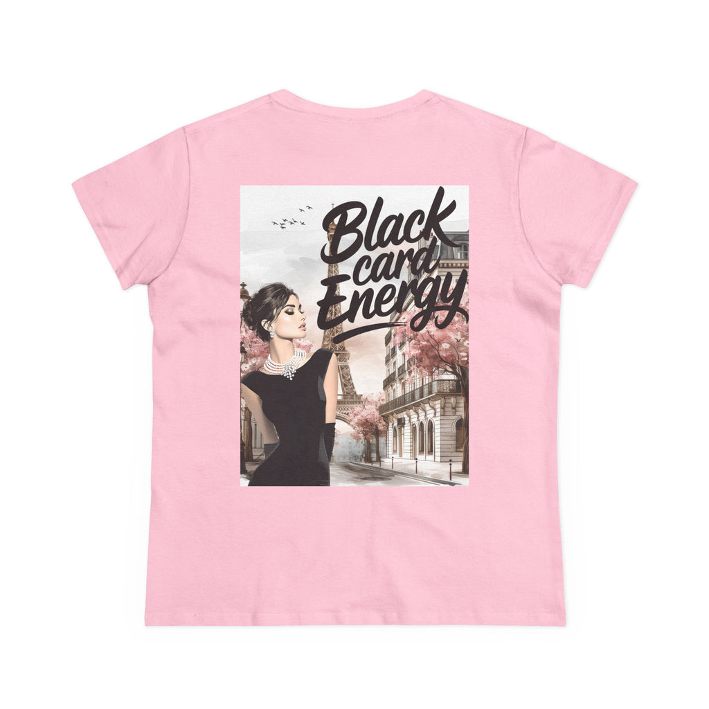 Black Card Energy Women's Tee — Vintage Glam Graphic T-Shirt