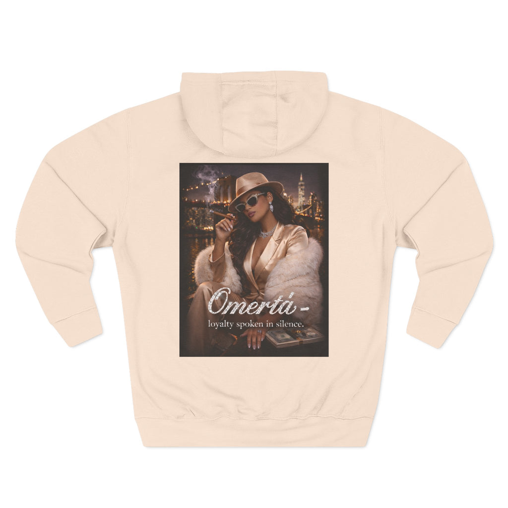 Omertà Vintage Mafia Hoodie — 'Loyalty Speaks in Silence' Graphic Pullover