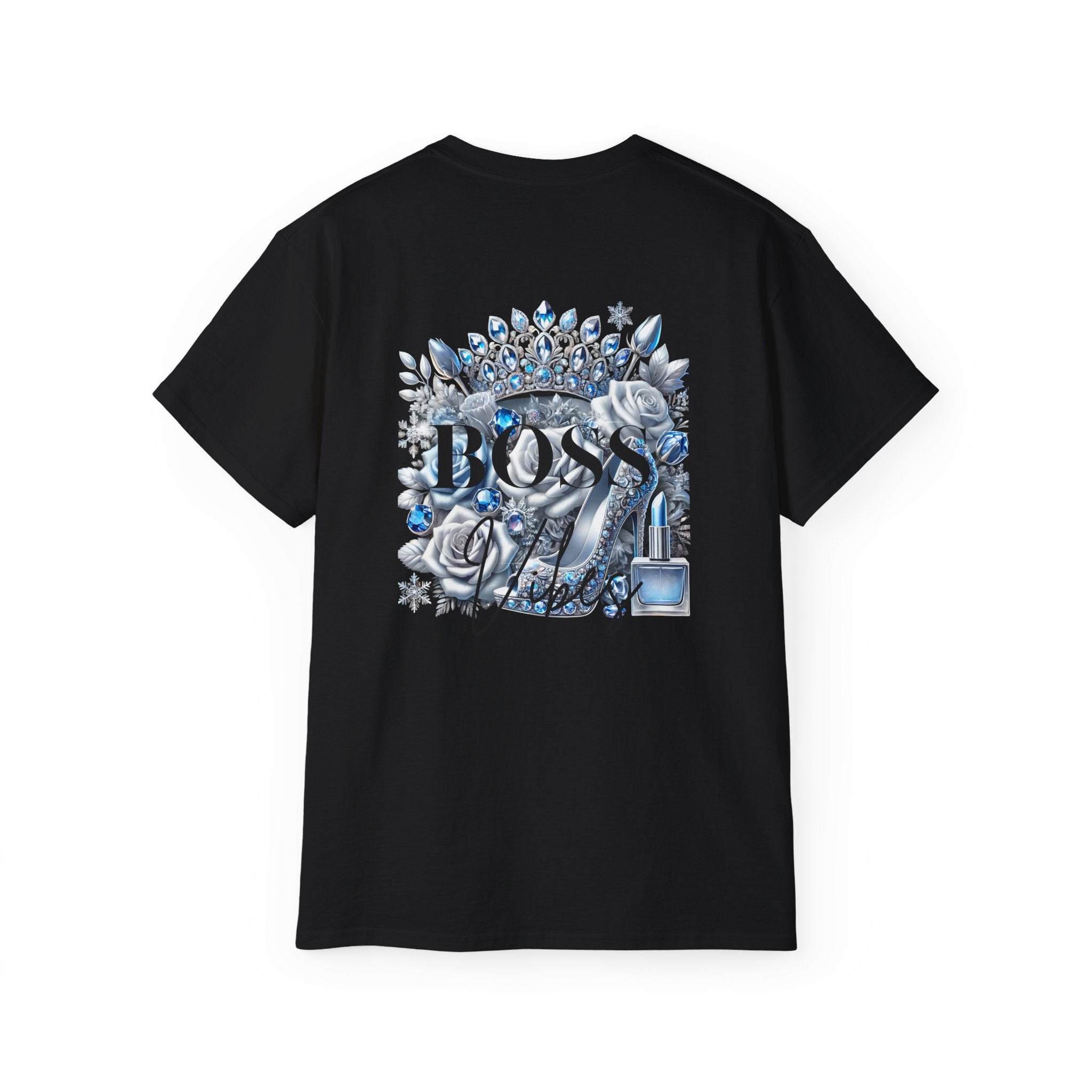Boss Lady Tee — Women's Empowerment Graphic T‑Shirt (Crown & Roses Design)