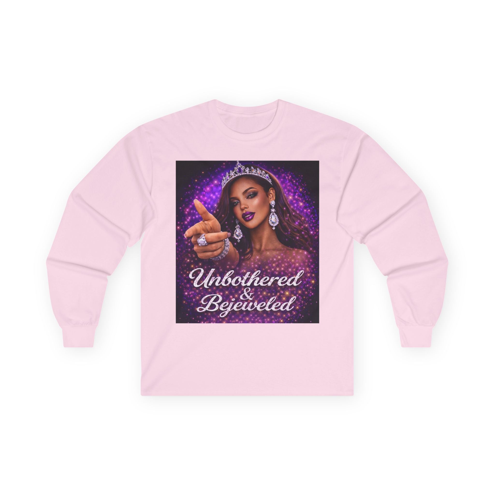 Unbothered & Bejeweled Long Sleeve Tee