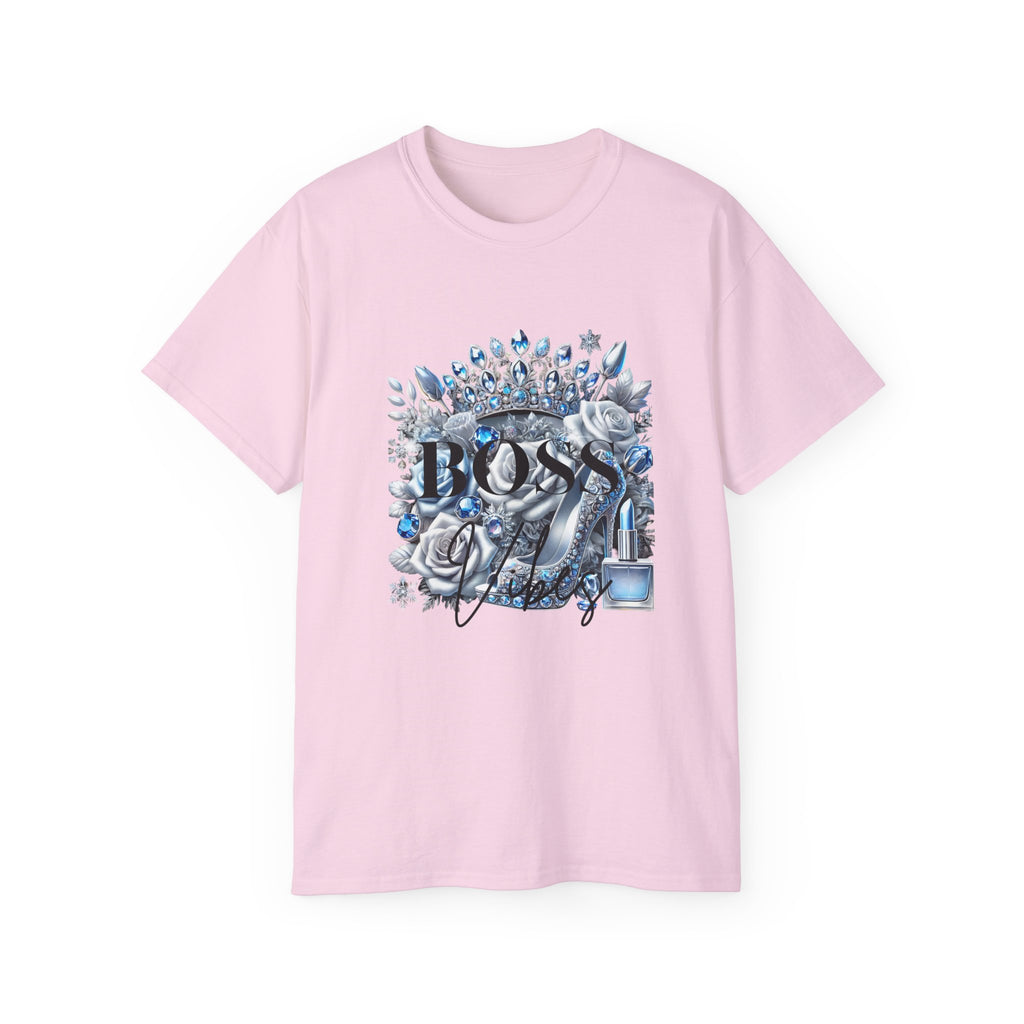 Boss Lady Tee — Women's Empowerment Graphic T‑Shirt (Crown & Roses Design)