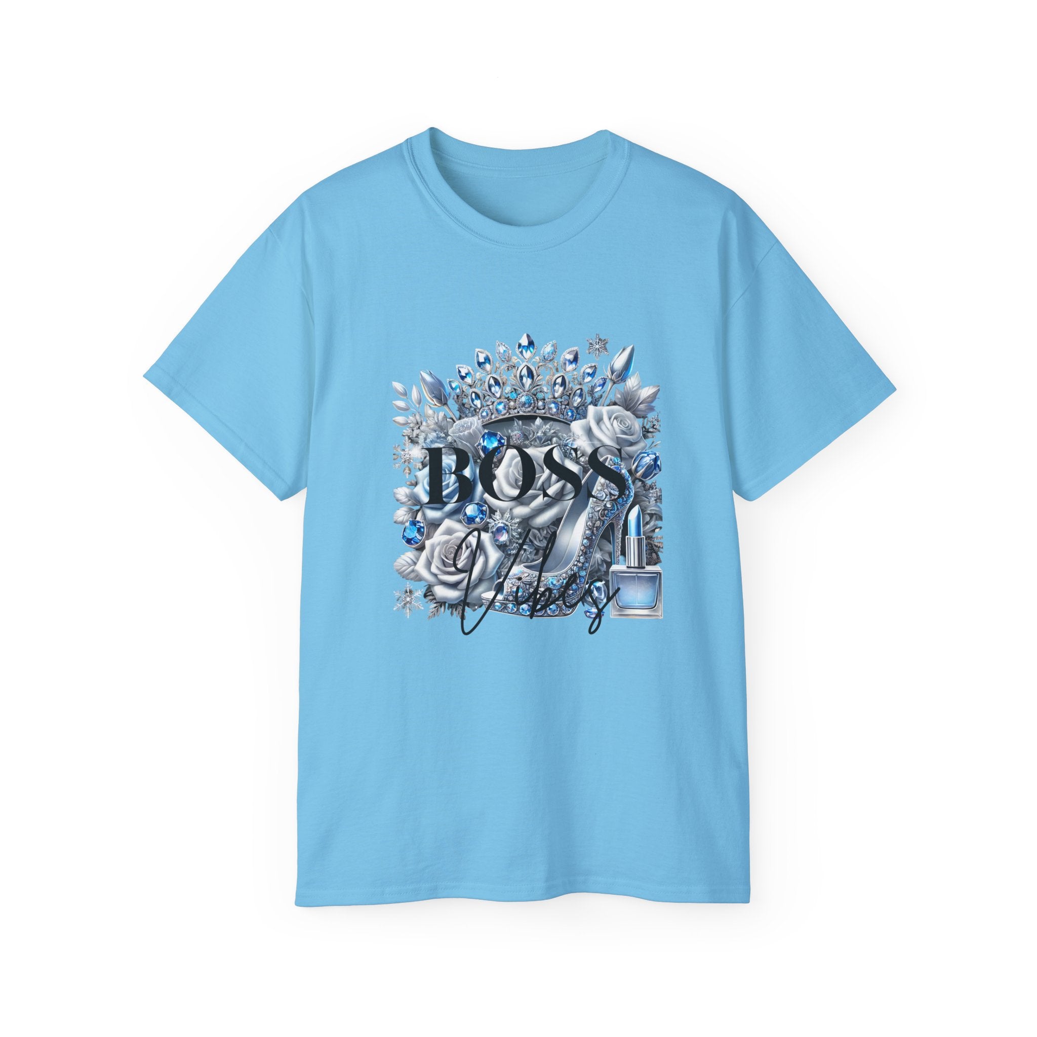 Boss Lady Tee — Women's Empowerment Graphic T‑Shirt (Crown & Roses Design)