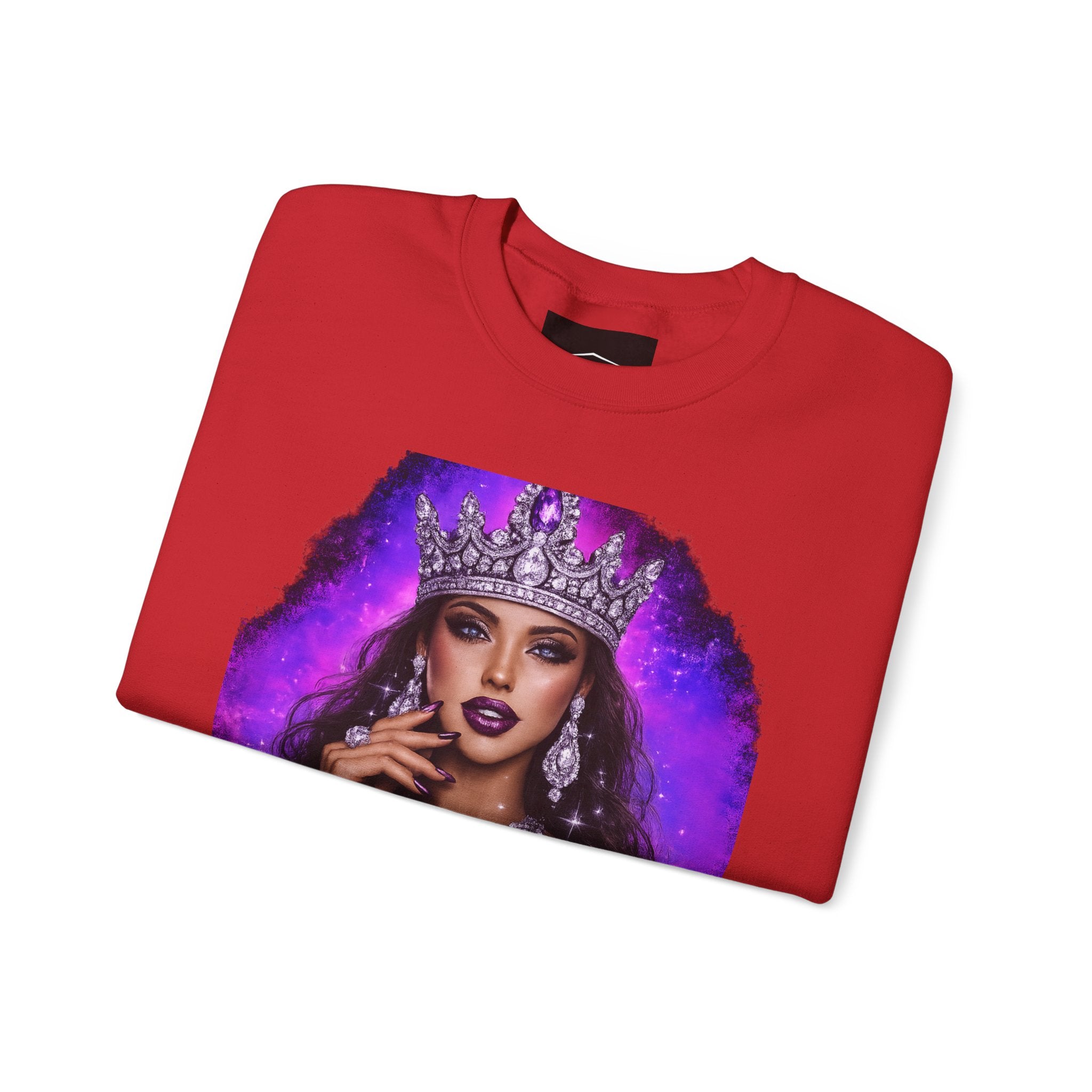 Crewneck Sweatshirt — "Born to Slay" Crowned Queen Graphic