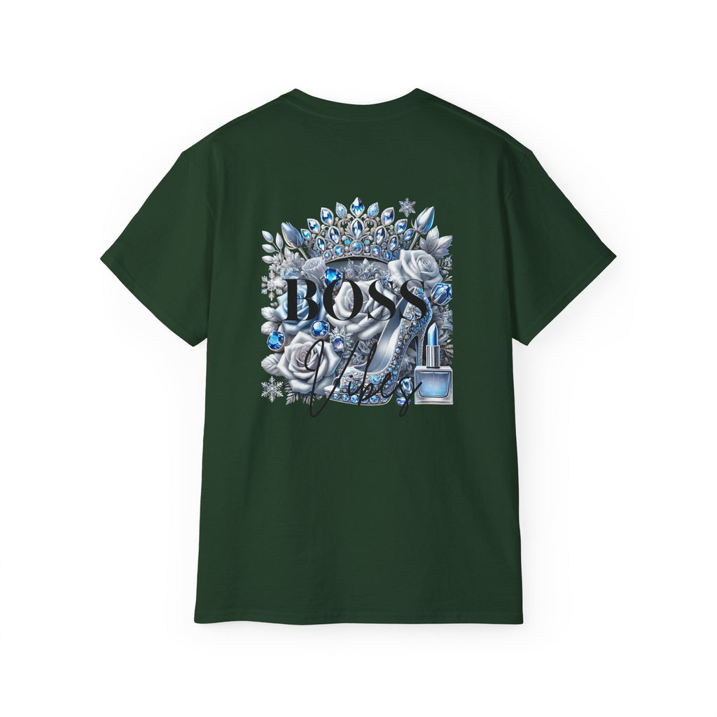 Boss Lady Tee — Women's Empowerment Graphic T‑Shirt (Crown & Roses Design)