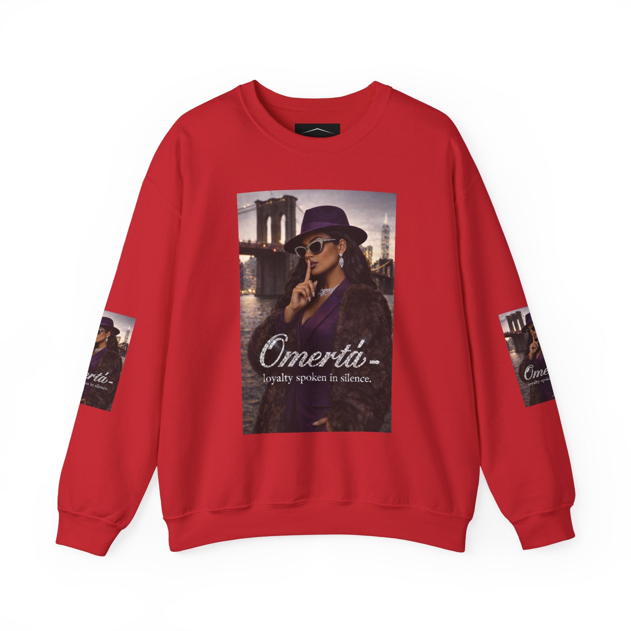 Omertà Crewneck Sweatshirt – Vintage Noir Graphic Crewneck Sale ends 02/15/26
