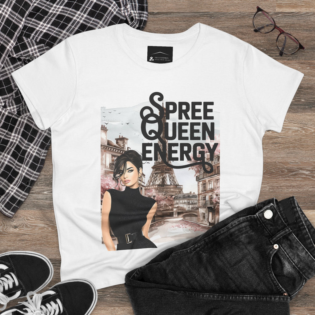Spree Queen Energy Tee — Paris Fashion Graphic Women's T‑Shirt