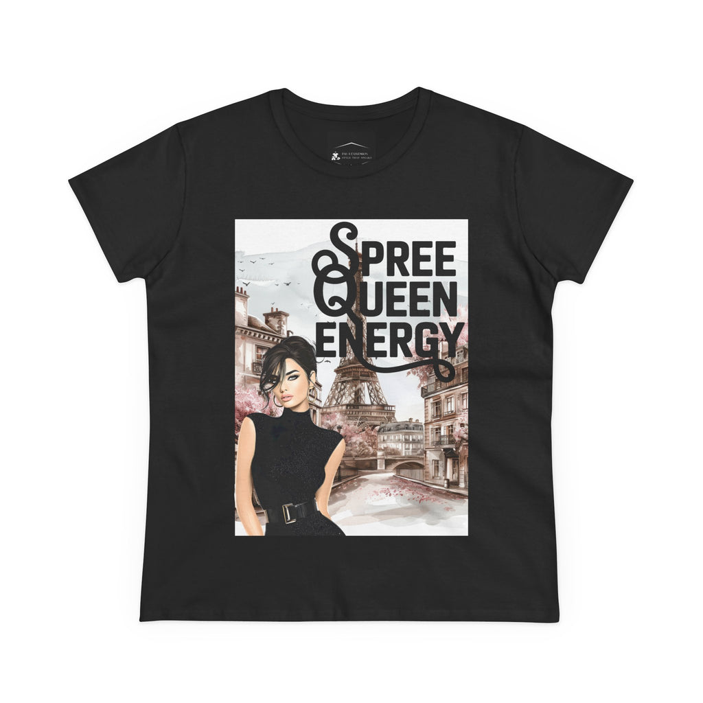 Spree Queen Energy Tee — Paris Fashion Graphic Women's T‑Shirt