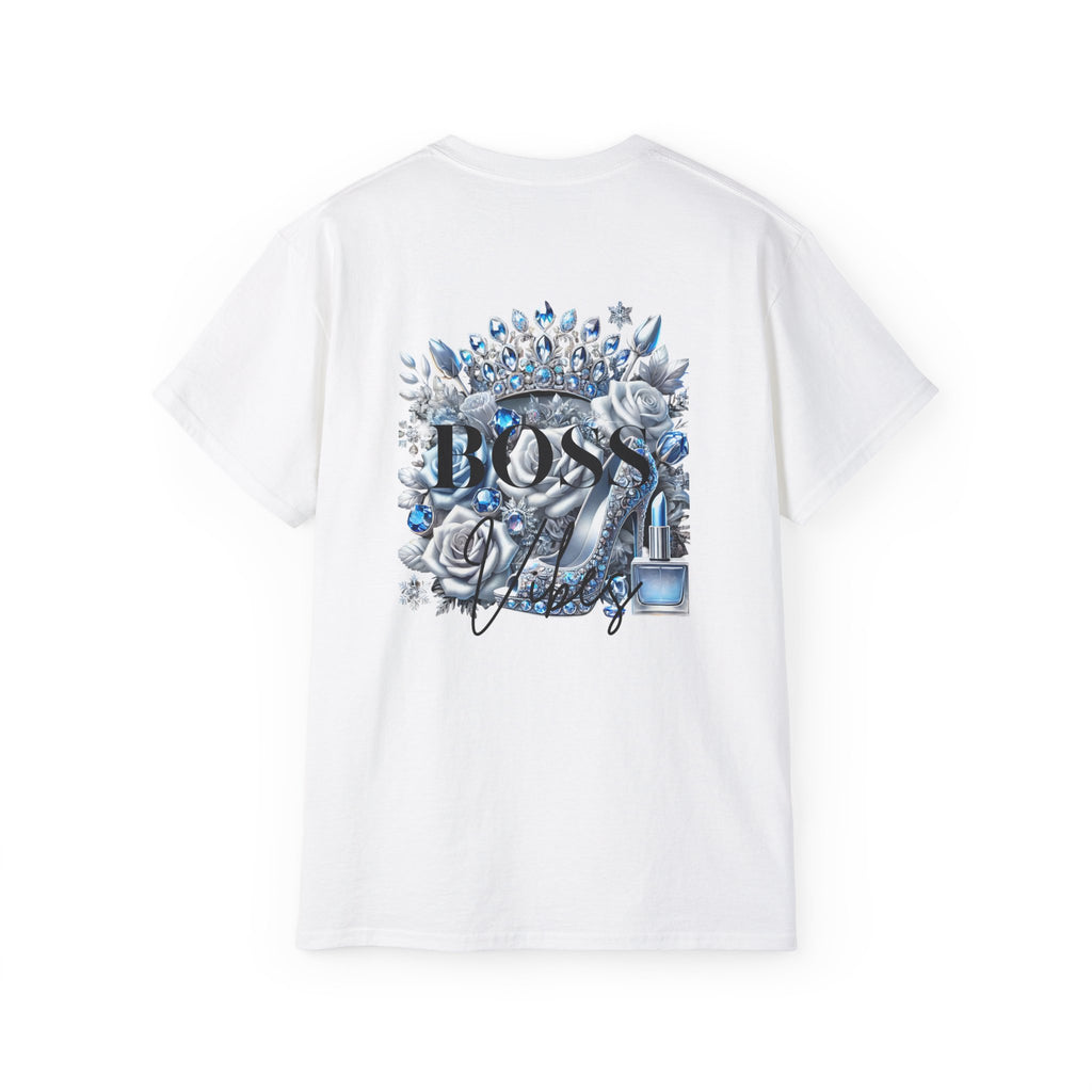 Boss Lady Tee — Women's Empowerment Graphic T‑Shirt (Crown & Roses Design)