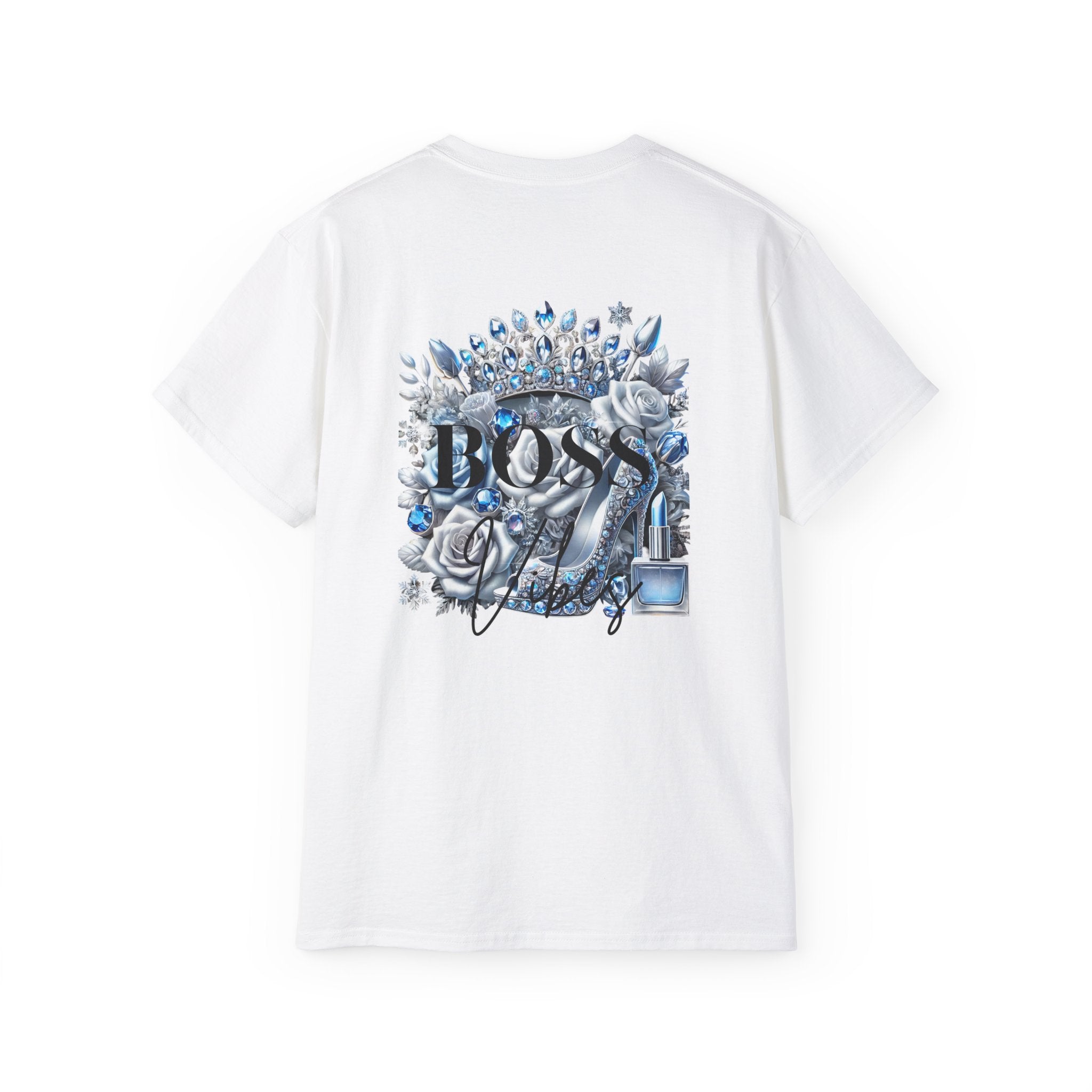 Boss Lady Tee — Women's Empowerment Graphic T‑Shirt (Crown & Roses Design)
