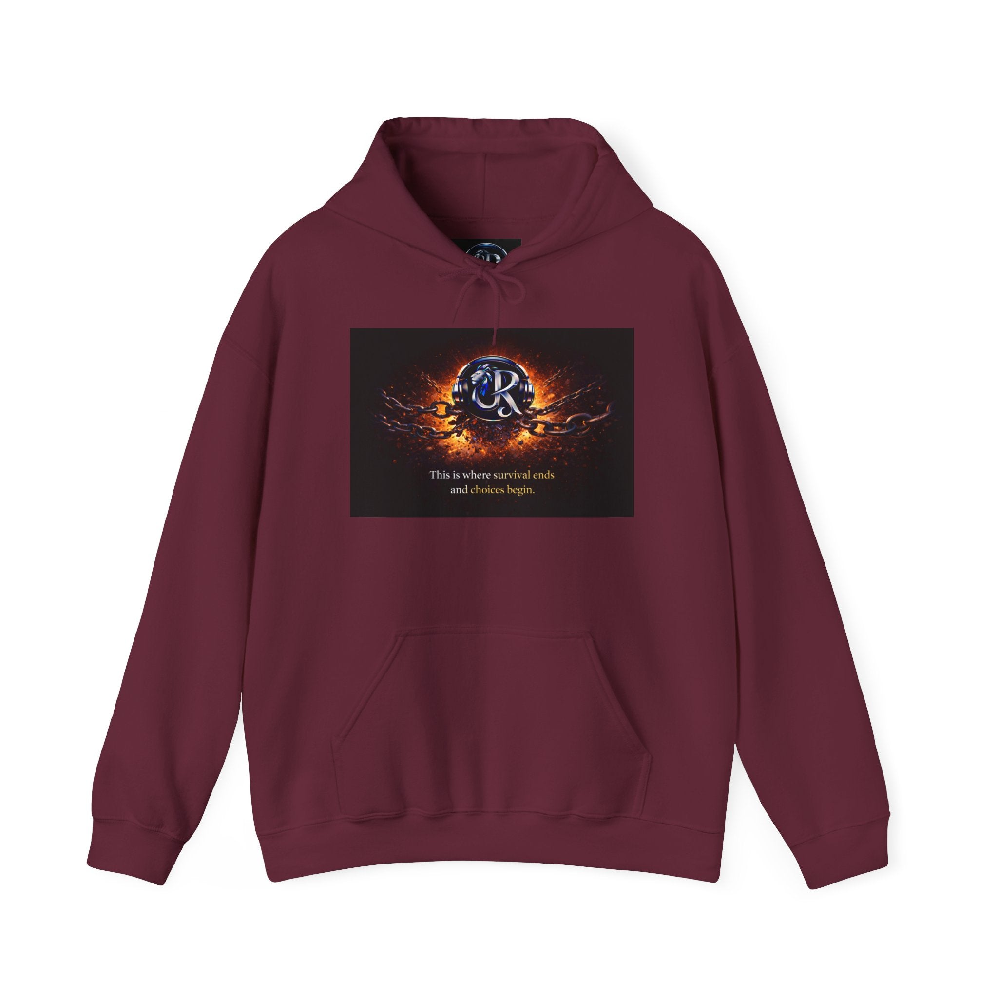 Ember Crest Hoodie — "This is where warrior souls and dreams begin" Graphic Pullover