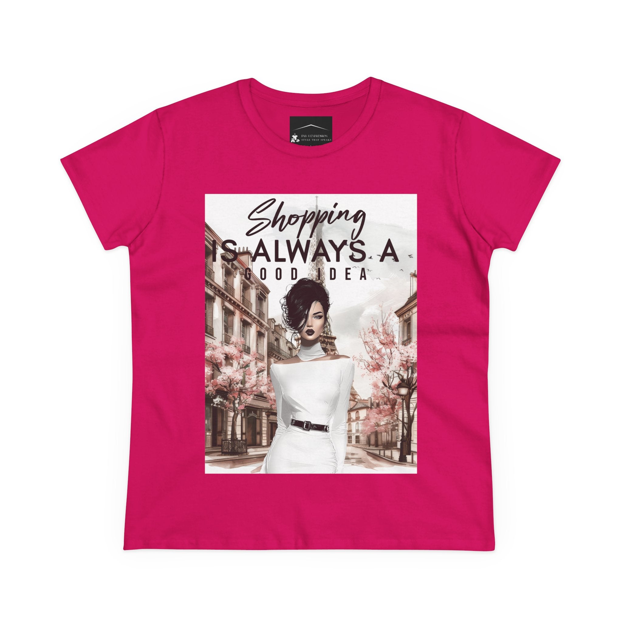 Shopping Is Always a Good Idea Tee — Chic Fashionista Women's Graphic T-Shirt