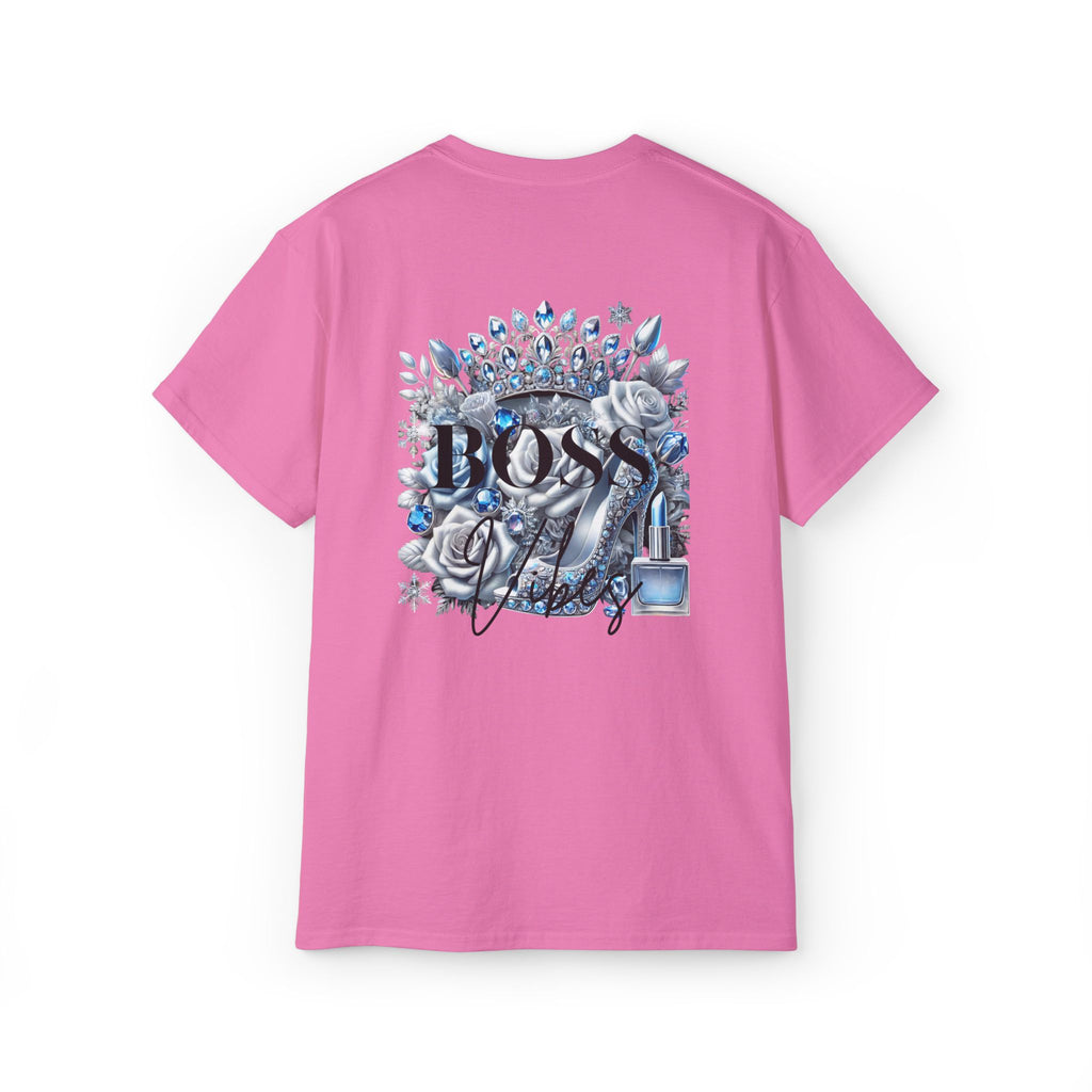 Boss Lady Tee — Women's Empowerment Graphic T‑Shirt (Crown & Roses Design)