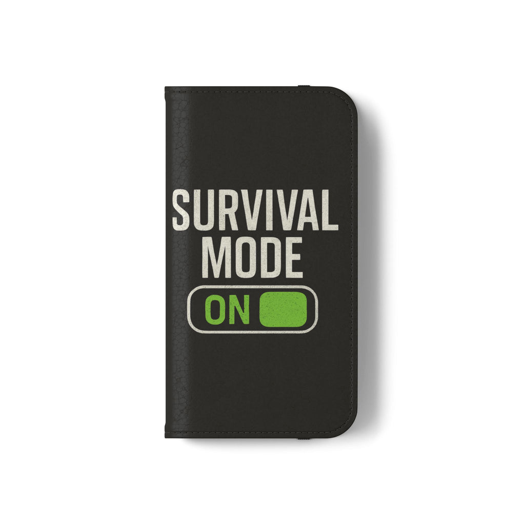 Survival Mode On Flip Phone Case — Wallet Flip Case with 'Survival Mode' Design