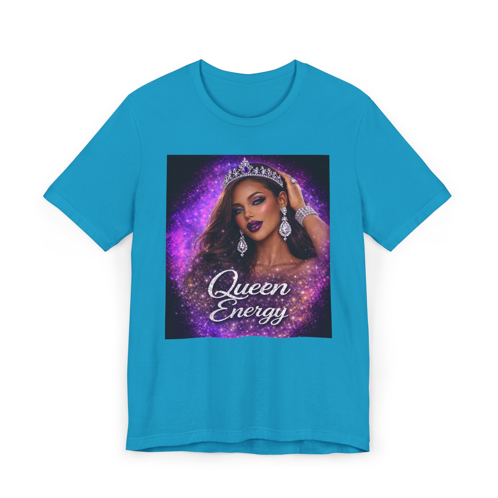 Queen Energy T‑Shirt — Glam Crown Graphic Tee for Women & Allies