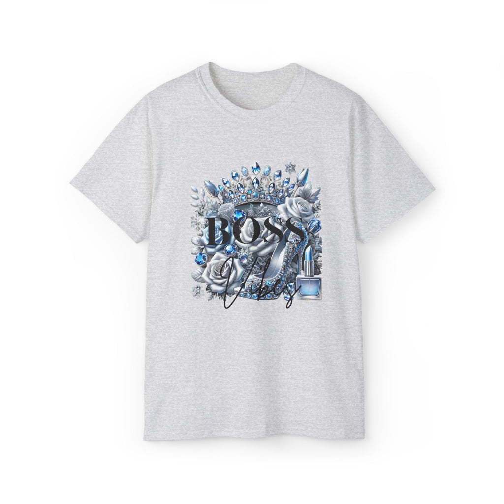 Boss Lady Tee — Women's Empowerment Graphic T‑Shirt (Crown & Roses Design)