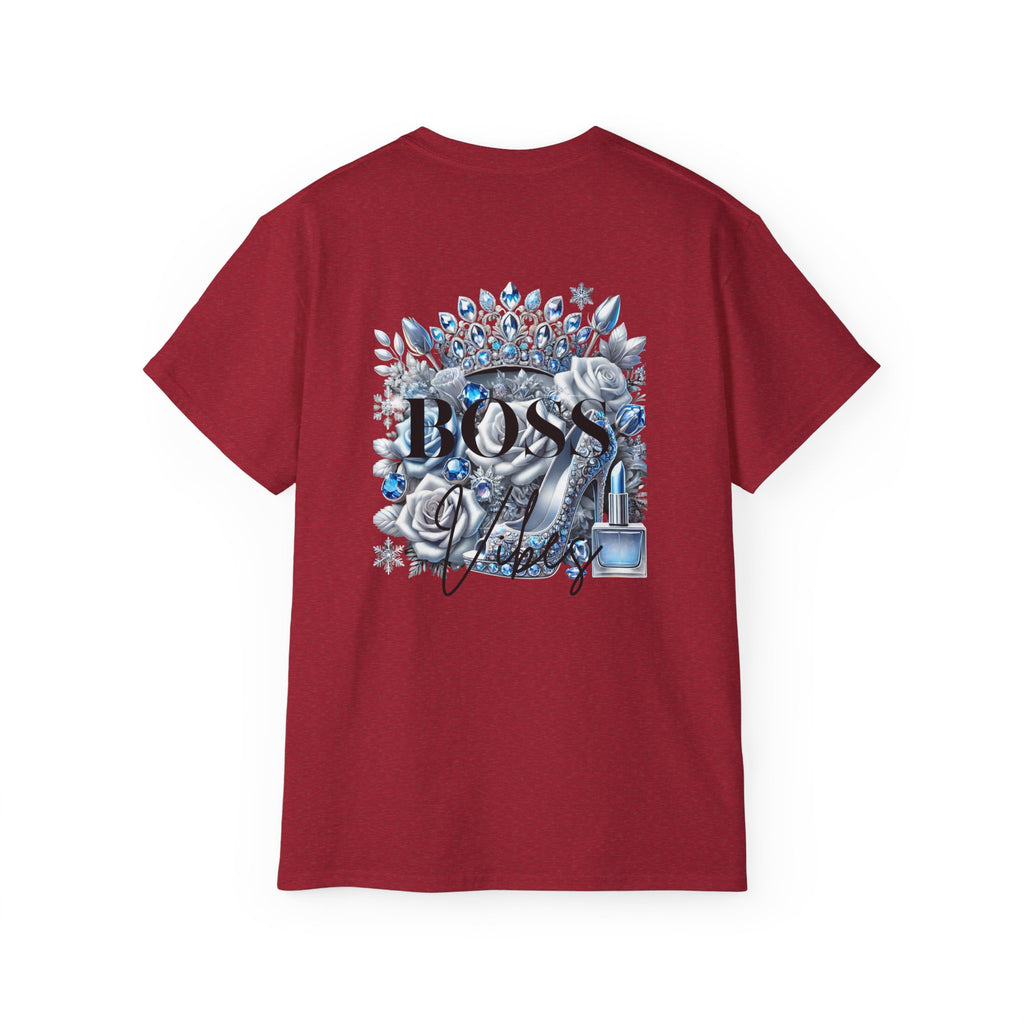 Boss Lady Tee — Women's Empowerment Graphic T‑Shirt (Crown & Roses Design)