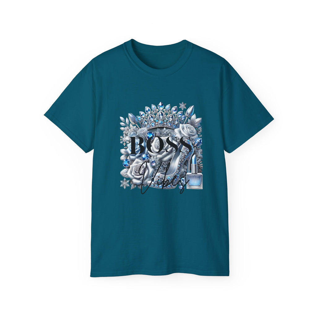 Boss Lady Tee — Women's Empowerment Graphic T‑Shirt (Crown & Roses Design)
