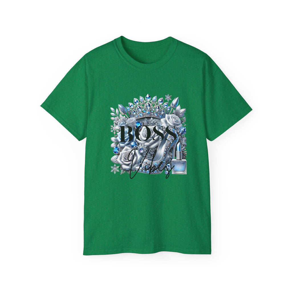 Boss Lady Tee — Women's Empowerment Graphic T‑Shirt (Crown & Roses Design)
