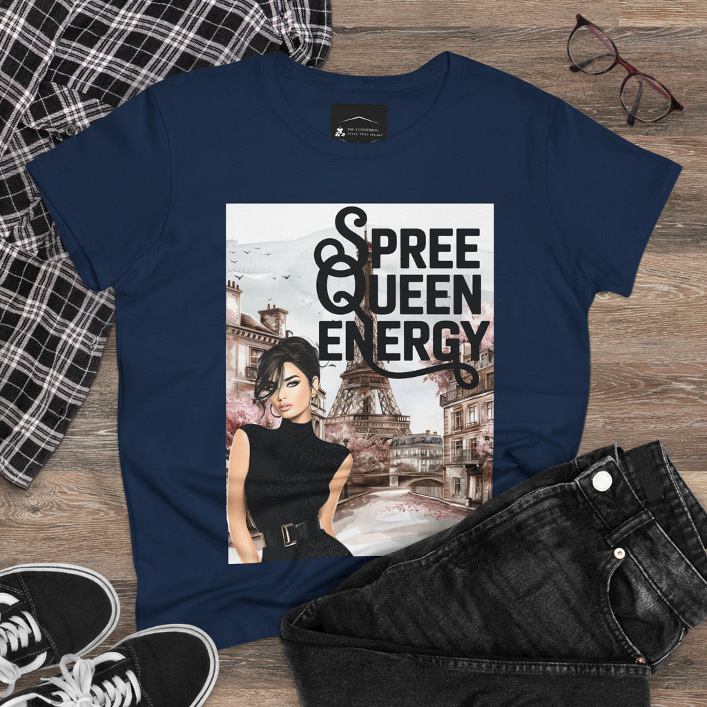 Spree Queen Energy Tee — Paris Fashion Graphic Women's T‑Shirt