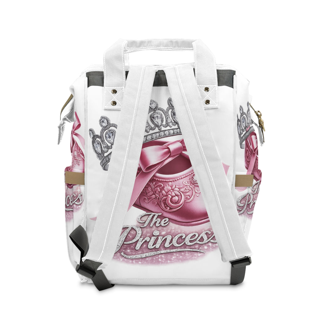 Princess Crown & Pink Shoe Diaper Backpack