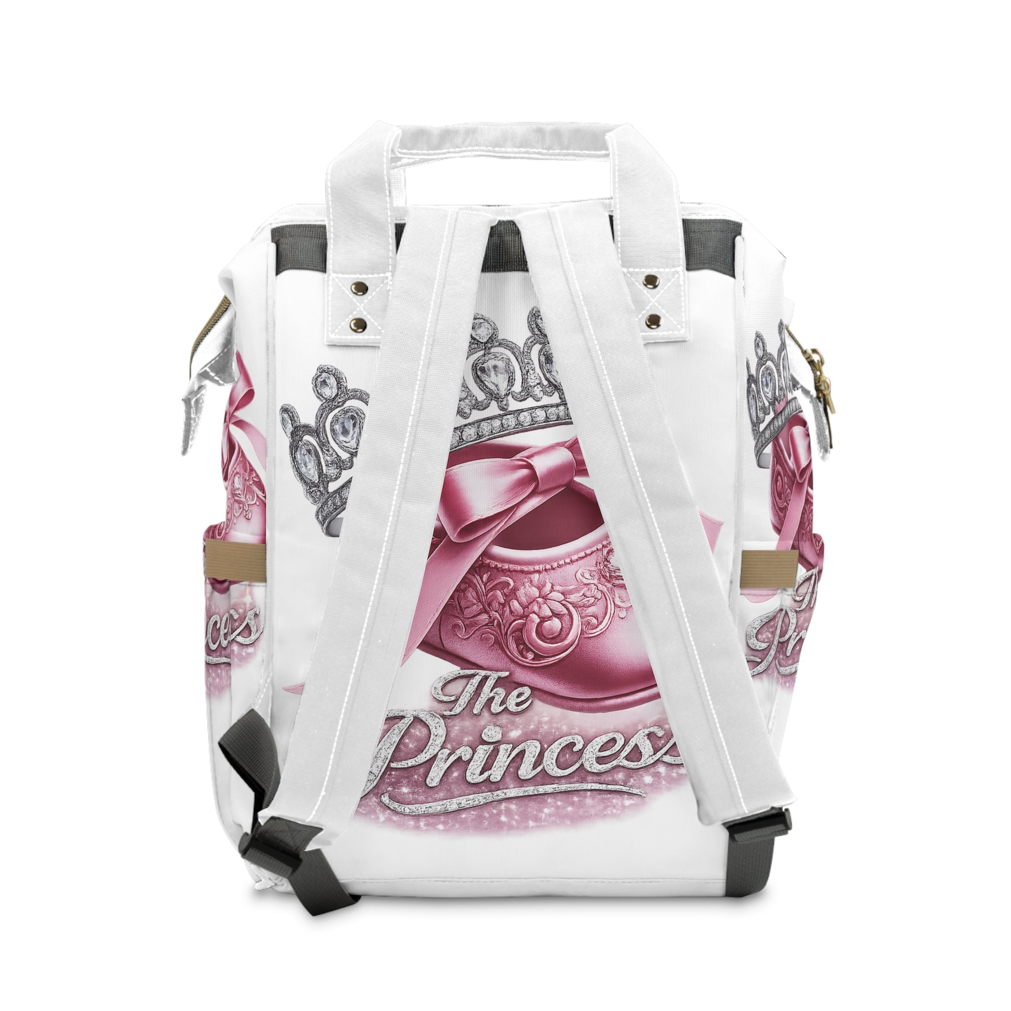 Princess Crown & Pink Shoe Diaper Backpack