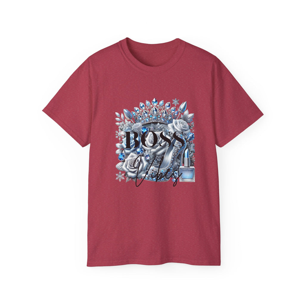 Boss Lady Tee — Women's Empowerment Graphic T‑Shirt (Crown & Roses Design)