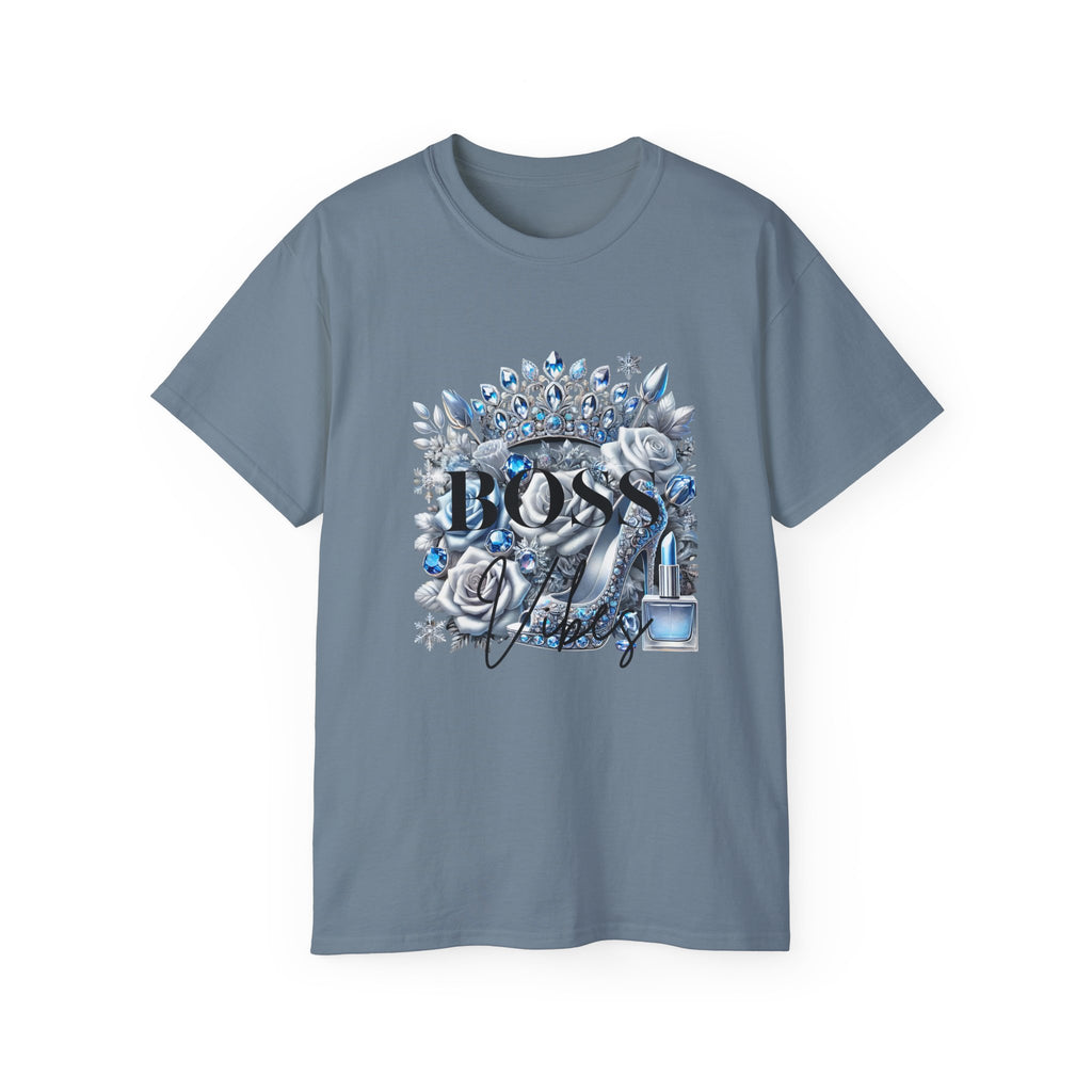 Boss Lady Tee — Women's Empowerment Graphic T‑Shirt (Crown & Roses Design)