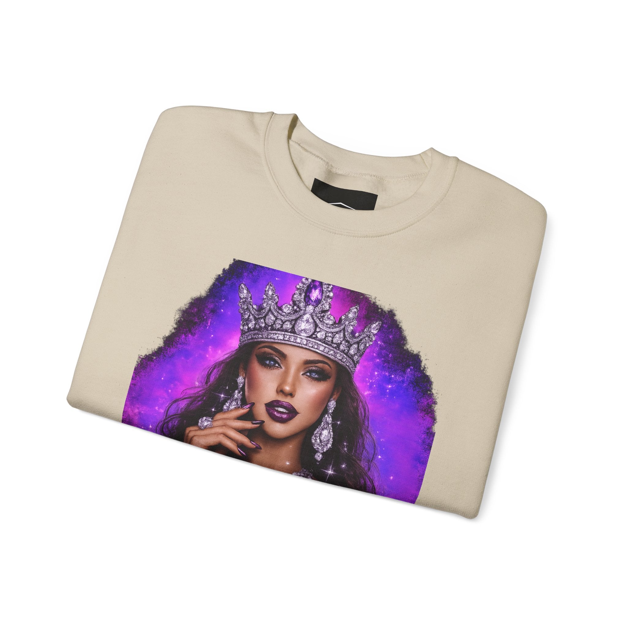 Crewneck Sweatshirt — "Born to Slay" Crowned Queen Graphic