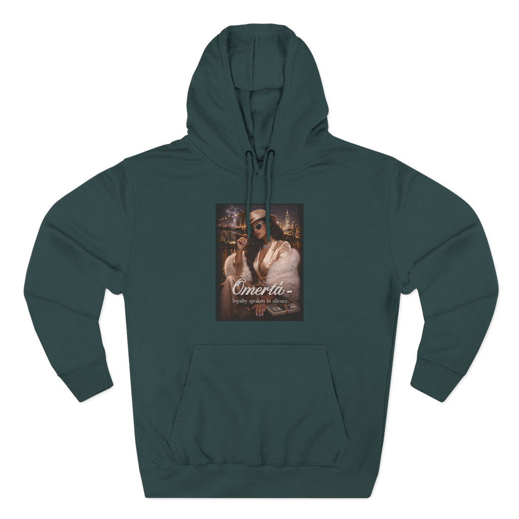 Omertà Vintage Mafia Hoodie — 'Loyalty Speaks in Silence' Graphic Pullover