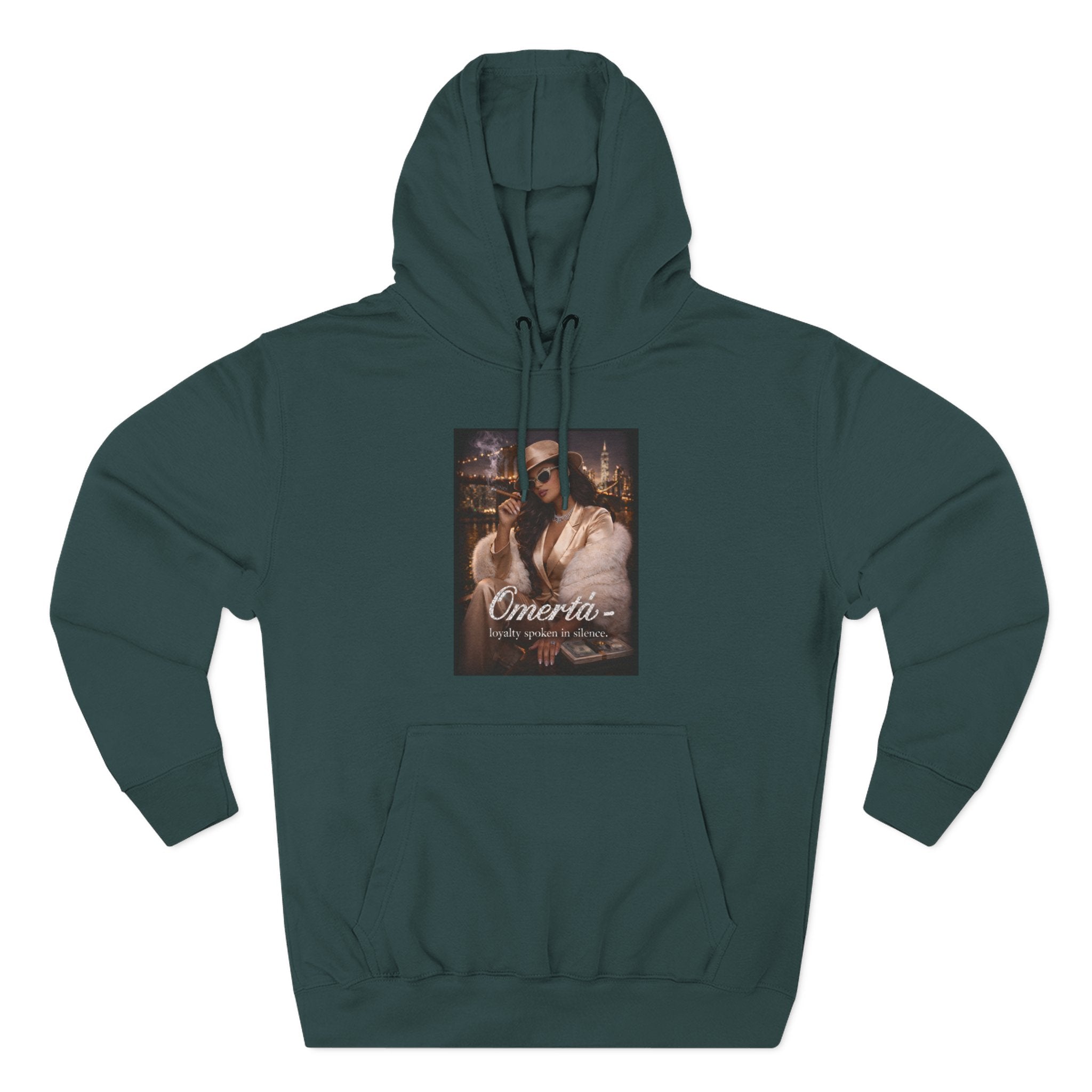 Omertà Vintage Mafia Hoodie — 'Loyalty Speaks in Silence' Graphic Pullover