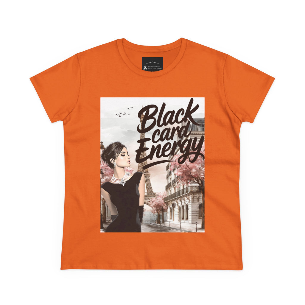 Black Card Energy Women's Tee — Vintage Glam Graphic T-Shirt