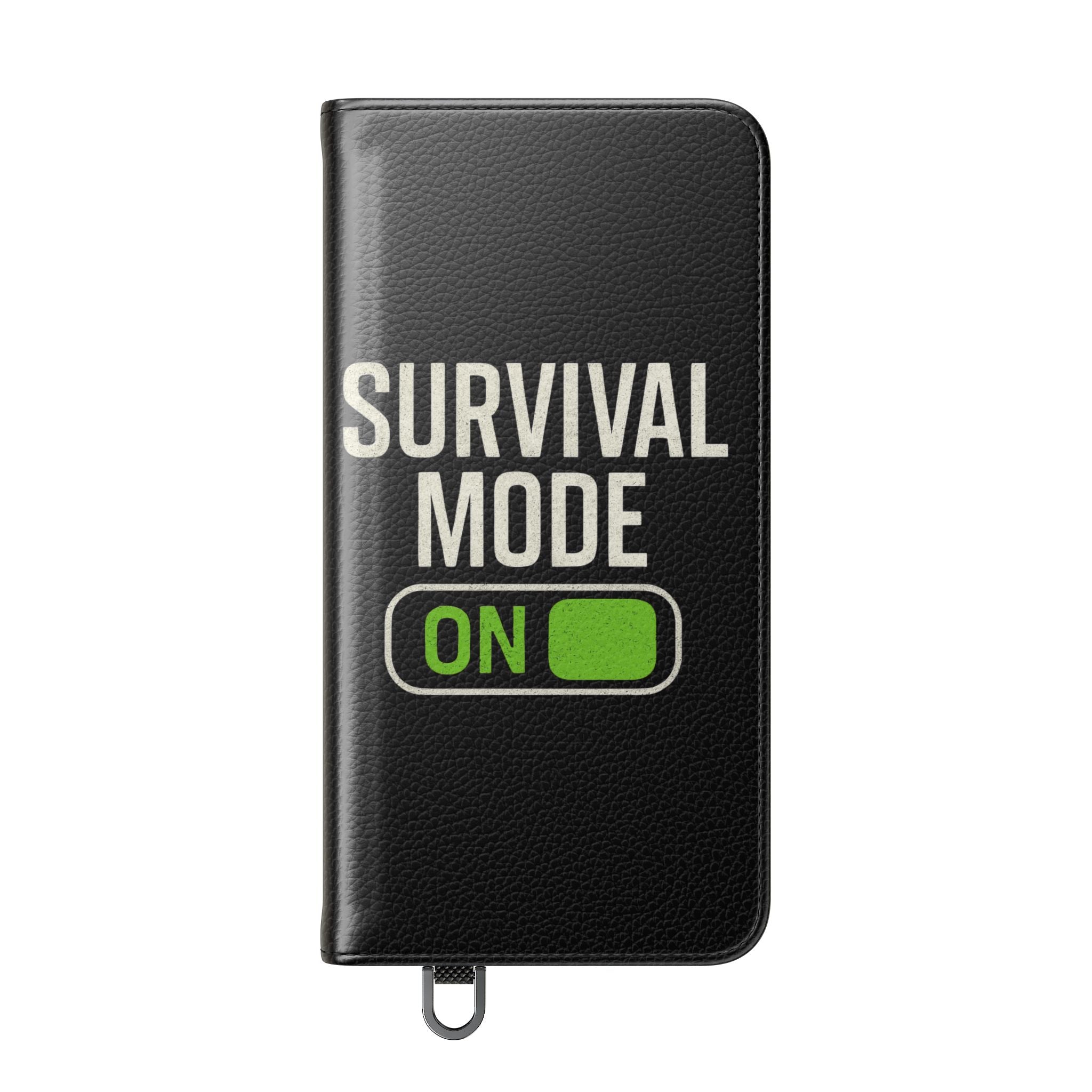 Survival Mode On Flip Phone Case — Wallet Flip Case with 'Survival Mode' Design