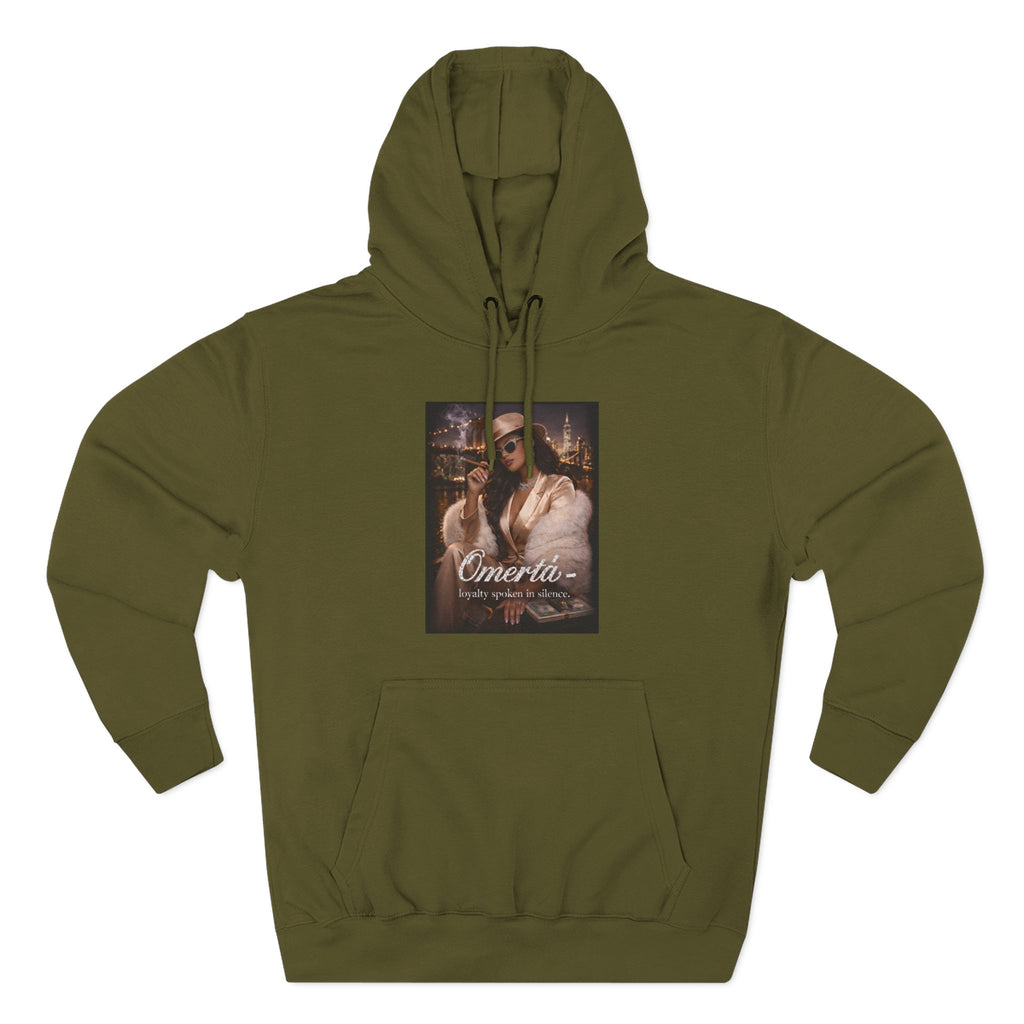 Omertà Vintage Mafia Hoodie — 'Loyalty Speaks in Silence' Graphic Pullover