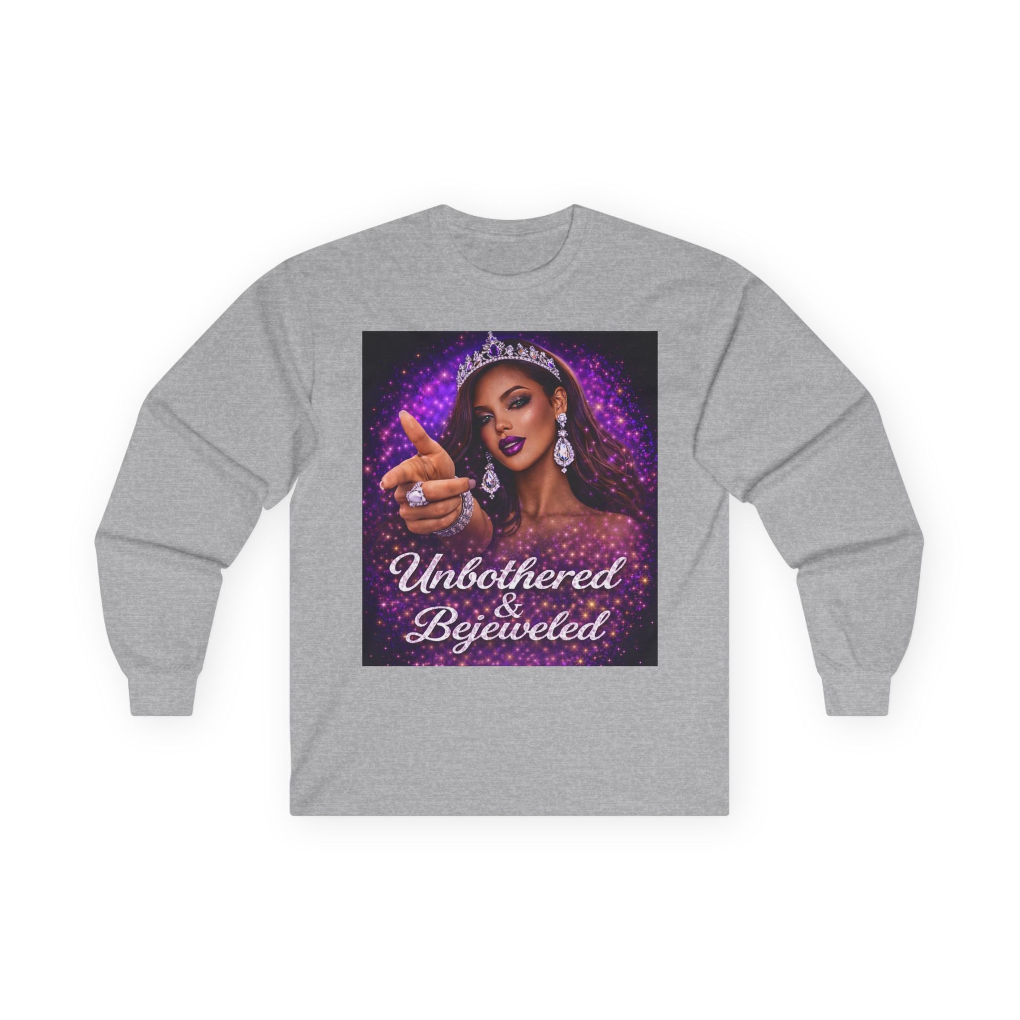 Unbothered & Bejeweled Long Sleeve Tee